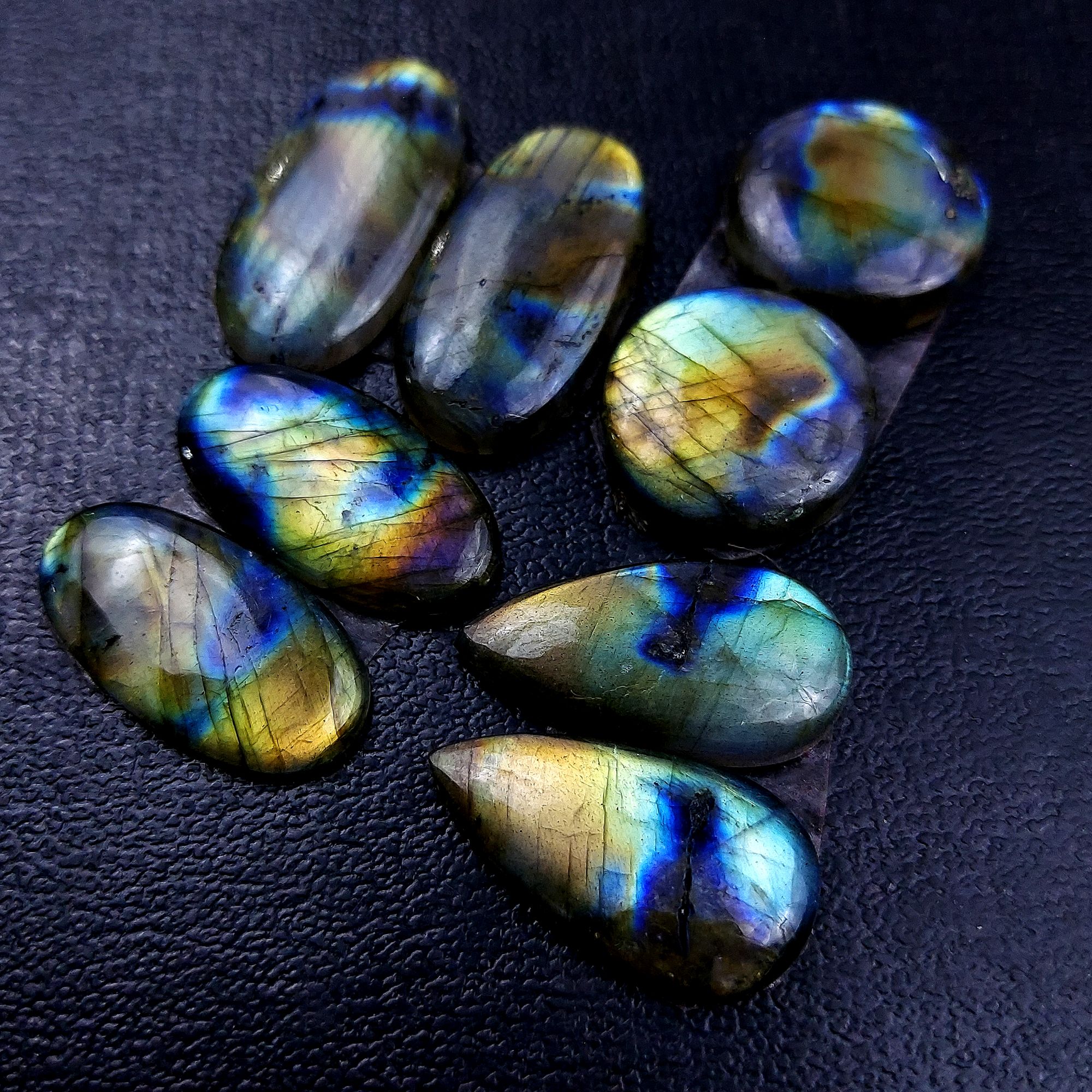 4 Pair 108 Cts Labradorite pairs Labradorite Cabochon Loose Gemstone Labradorite pair for Earring For Woman Earrings Mix Shapes Dangle Drop Earrings 28x14 19x19mm R-13210