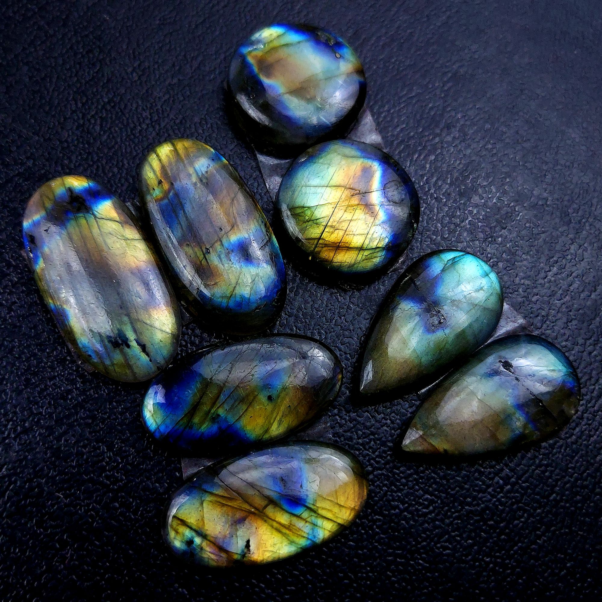 4 Pair 108 Cts Labradorite pairs Labradorite Cabochon Loose Gemstone Labradorite pair for Earring For Woman Earrings Mix Shapes Dangle Drop Earrings 28x14 19x19mm R-13210