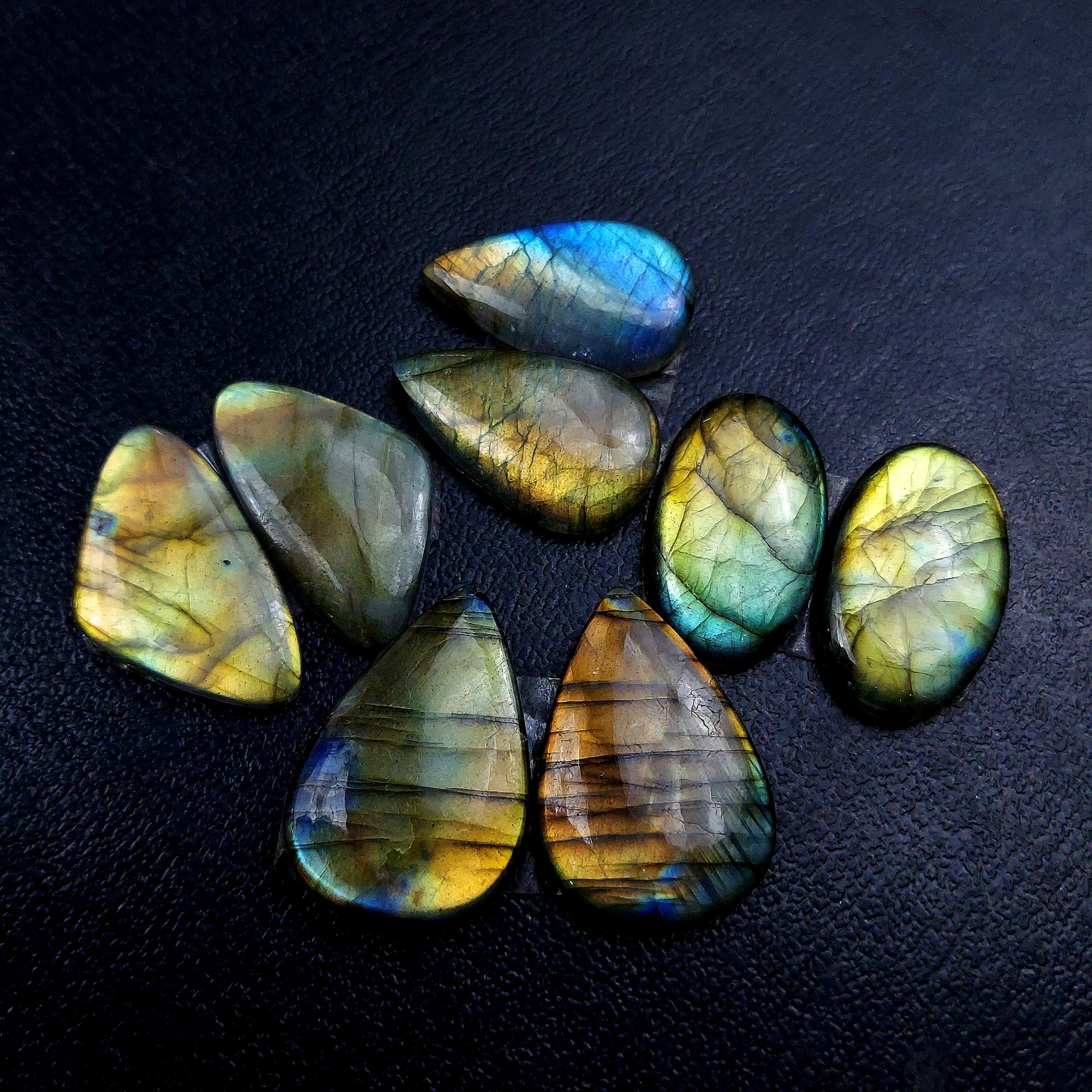 4 Pair 131 Cts Labradorite pairs Labradorite Cabochon Loose Gemstone Labradorite pair for Earring For Woman Earrings Mix Shapes Dangle Drop Earrings 28x19 25x15mm R-13213
