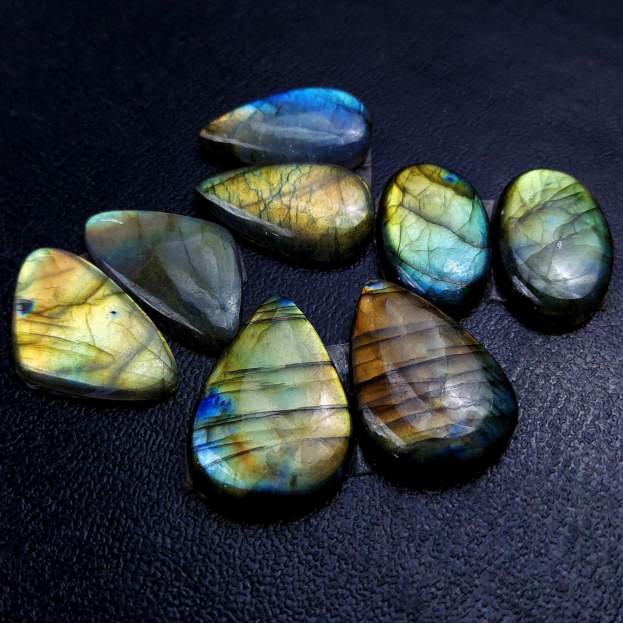 4 Pair 131 Cts Labradorite pairs Labradorite Cabochon Loose Gemstone Labradorite pair for Earring For Woman Earrings Mix Shapes Dangle Drop Earrings 28x19 25x15mm R-13213