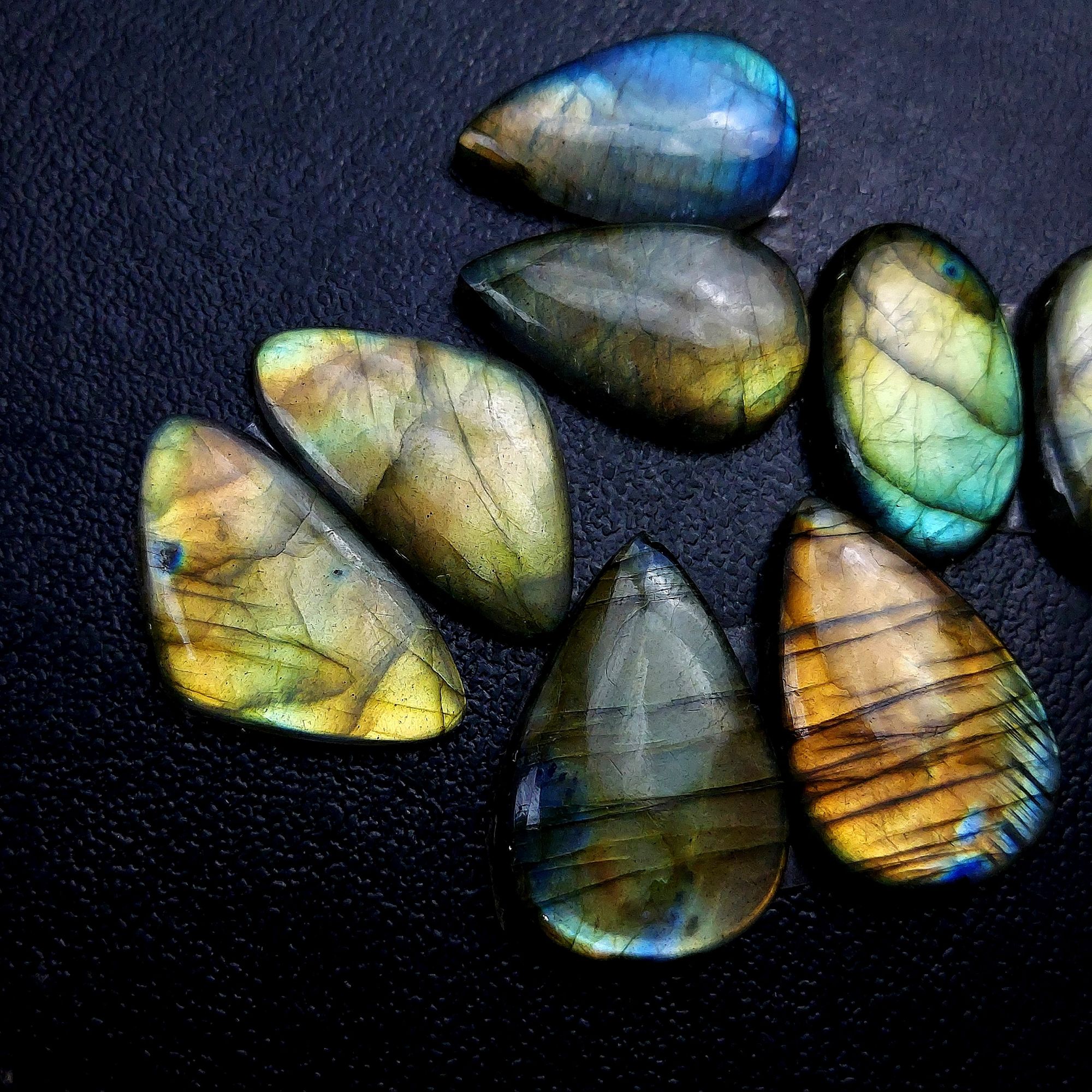 4 Pair 131 Cts Labradorite pairs Labradorite Cabochon Loose Gemstone Labradorite pair for Earring For Woman Earrings Mix Shapes Dangle Drop Earrings 28x19 25x15mm R-13213