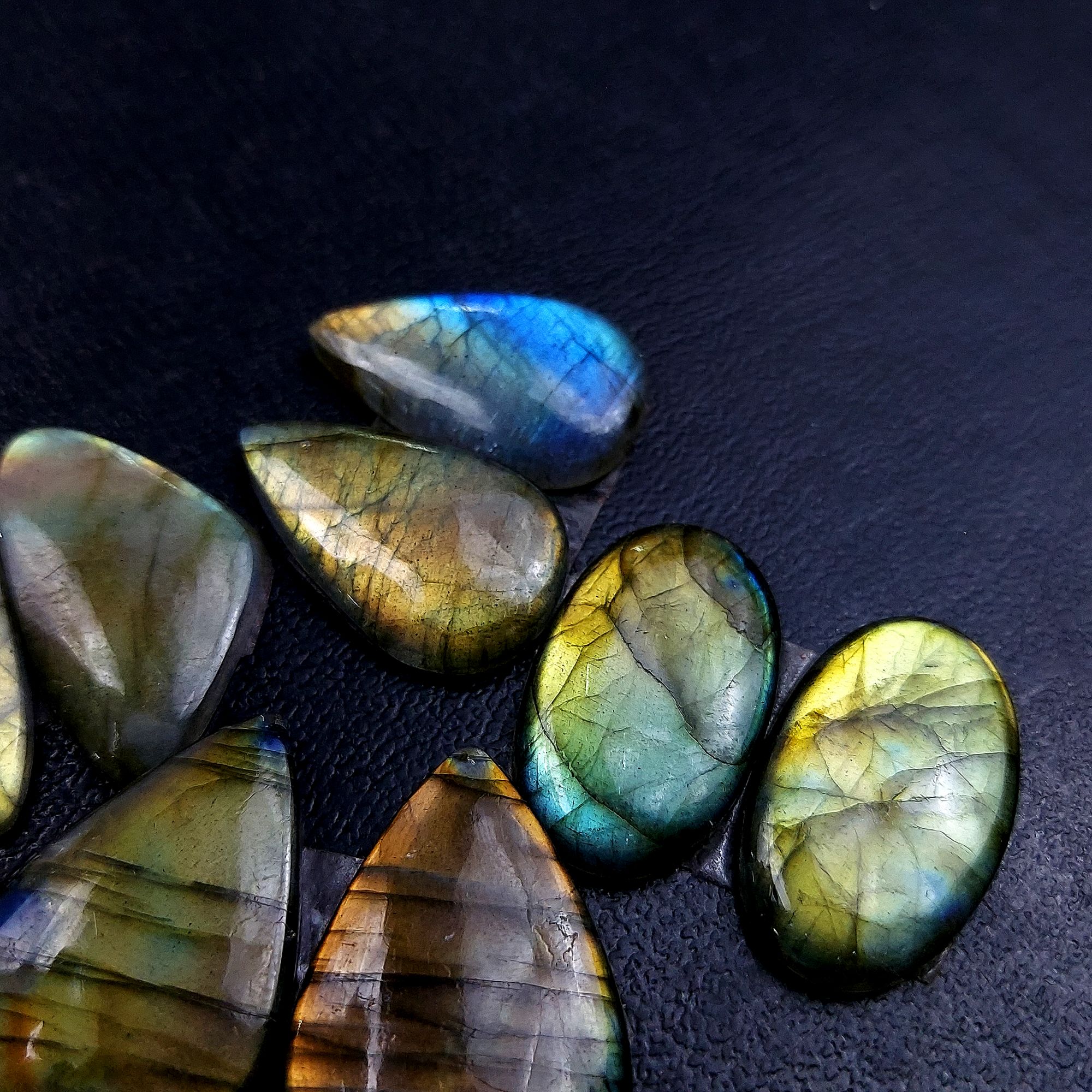 4 Pair 131 Cts Labradorite pairs Labradorite Cabochon Loose Gemstone Labradorite pair for Earring For Woman Earrings Mix Shapes Dangle Drop Earrings 28x19 25x15mm R-13213