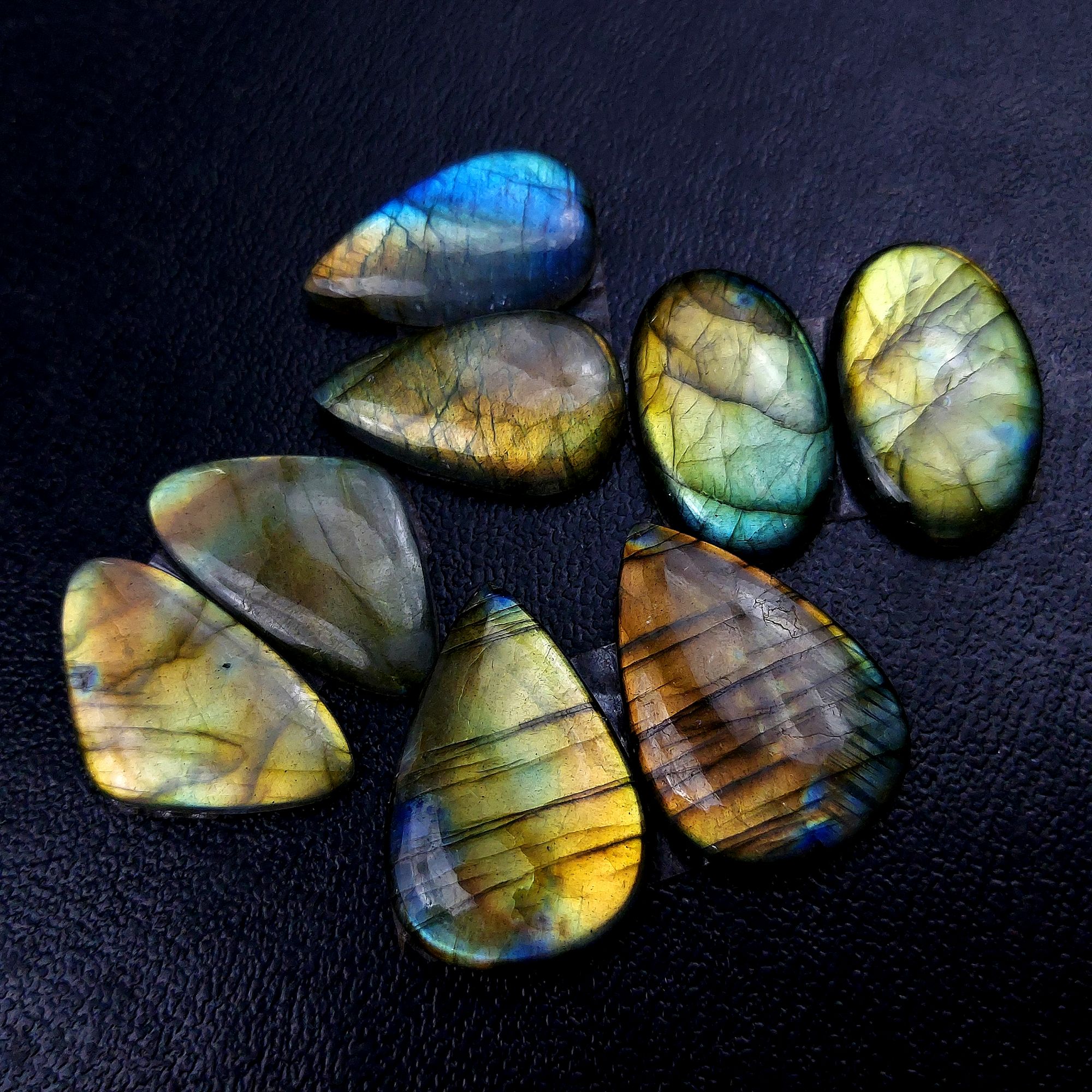 4 Pair 131 Cts Labradorite pairs Labradorite Cabochon Loose Gemstone Labradorite pair for Earring For Woman Earrings Mix Shapes Dangle Drop Earrings 28x19 25x15mm R-13213