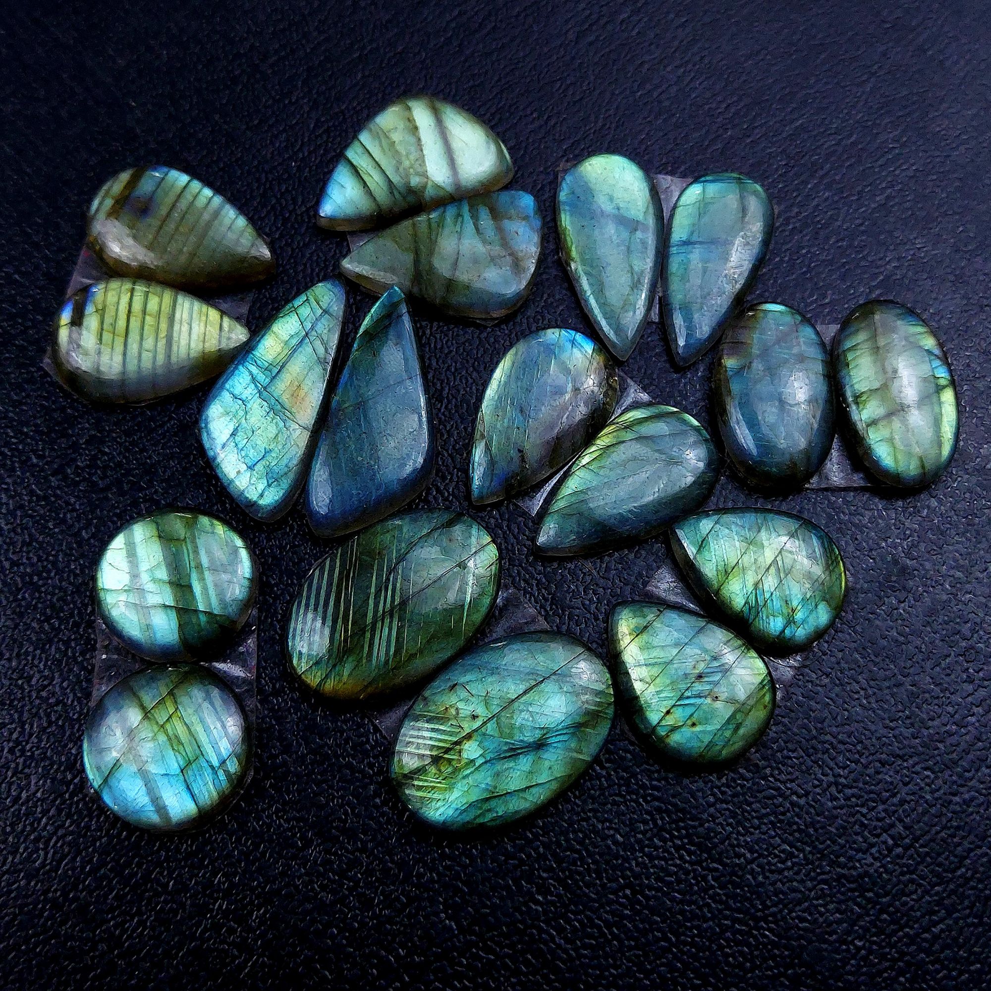 9 Pair 148 Cts Labradorite pairs Labradorite Cabochon Loose Gemstone Labradorite pair for Earring For Woman Earrings Mix Shapes Dangle Drop Earrings 26x11 15x15mm R-13214