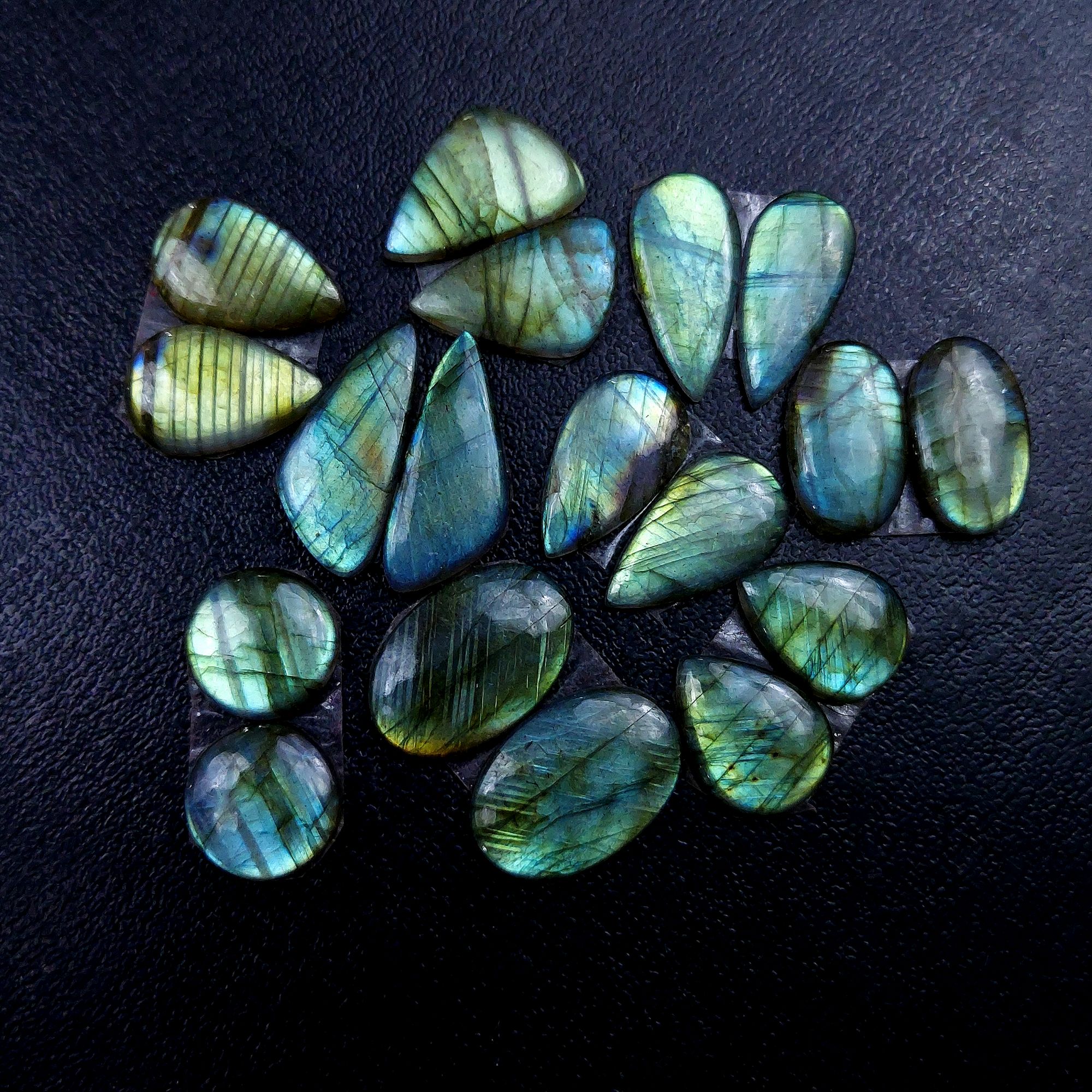 9 Pair 148 Cts Labradorite pairs Labradorite Cabochon Loose Gemstone Labradorite pair for Earring For Woman Earrings Mix Shapes Dangle Drop Earrings 26x11 15x15mm R-13214