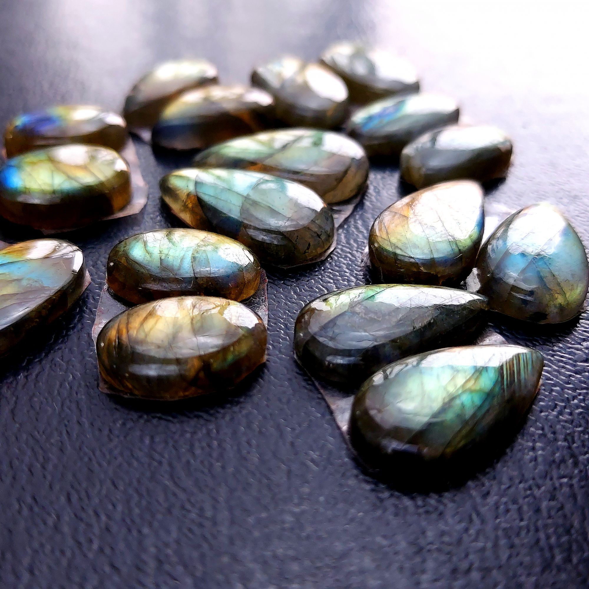 9 Pair 89 Cts Labradorite pairs Labradorite Cabochon Loose Gemstone Labradorite pair for Earring For Woman Earrings Mix Shapes Dangle Drop Earrings 19x9 14x11 mm R-13217