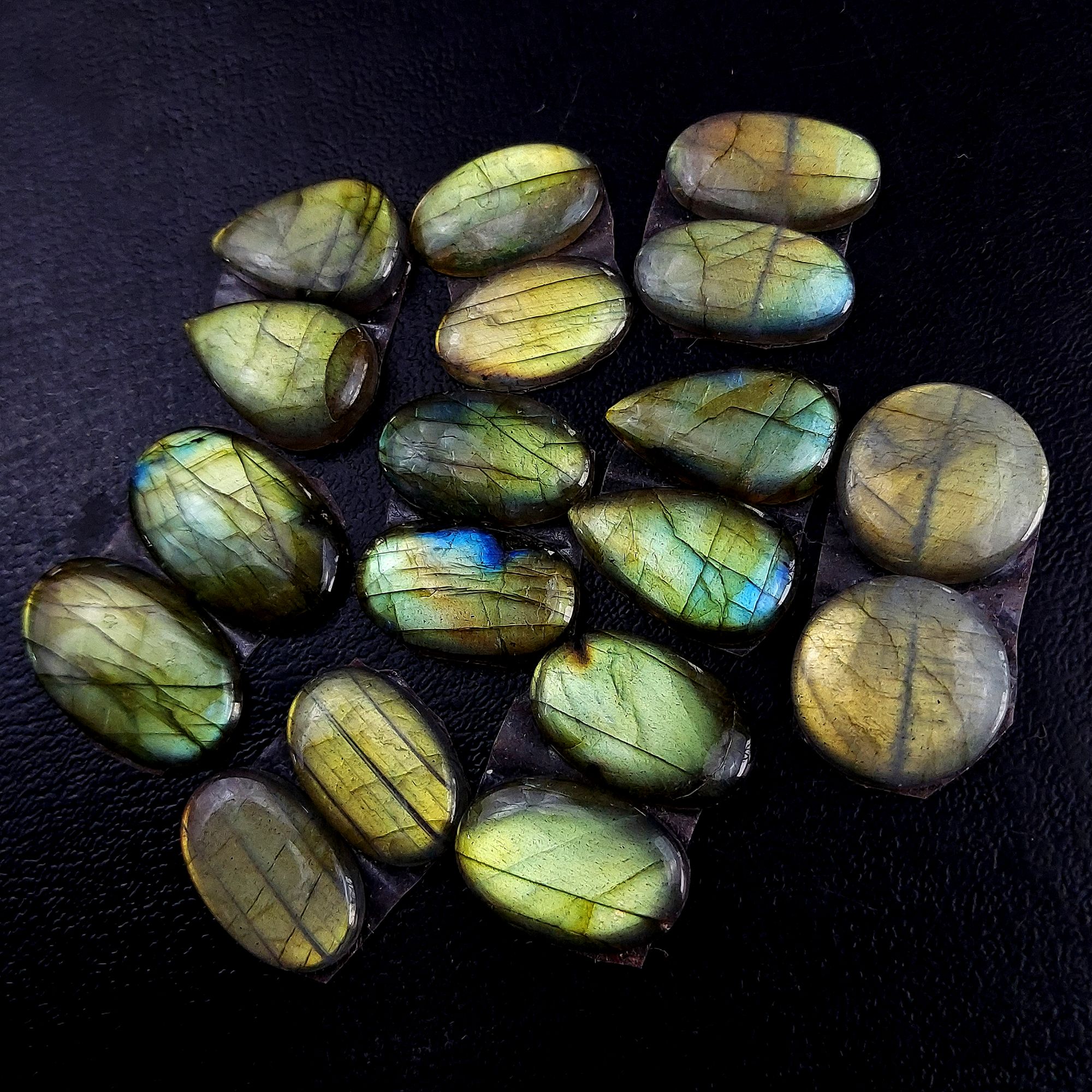 9 Pair 153 Cts Labradorite pairs Labradorite Cabochon Loose Gemstone Labradorite pair for Earring For Woman Earrings Mix Shapes Dangle Drop Earrings 24x15 18x11mm R-13219