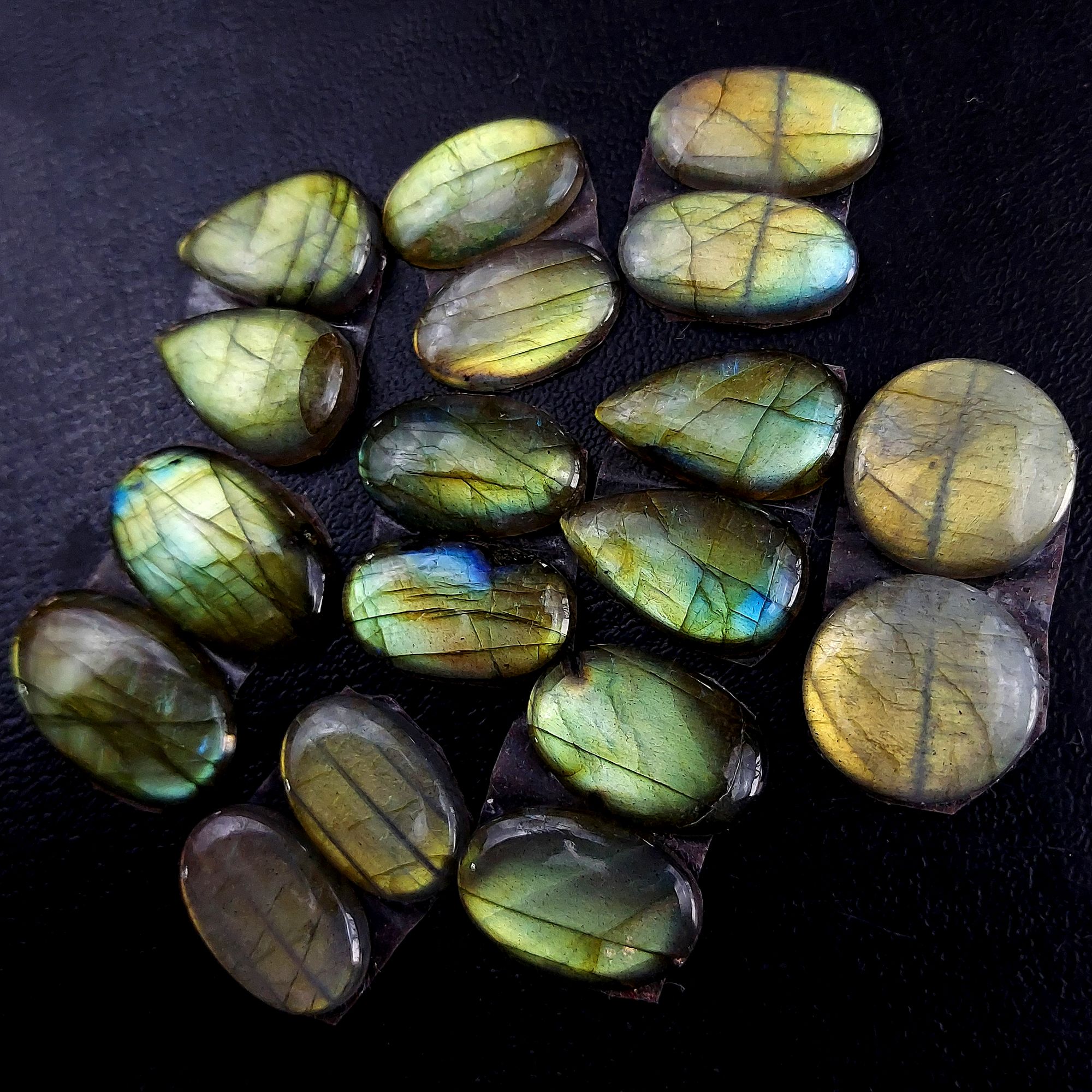 9 Pair 153 Cts Labradorite pairs Labradorite Cabochon Loose Gemstone Labradorite pair for Earring For Woman Earrings Mix Shapes Dangle Drop Earrings 24x15 18x11mm R-13219