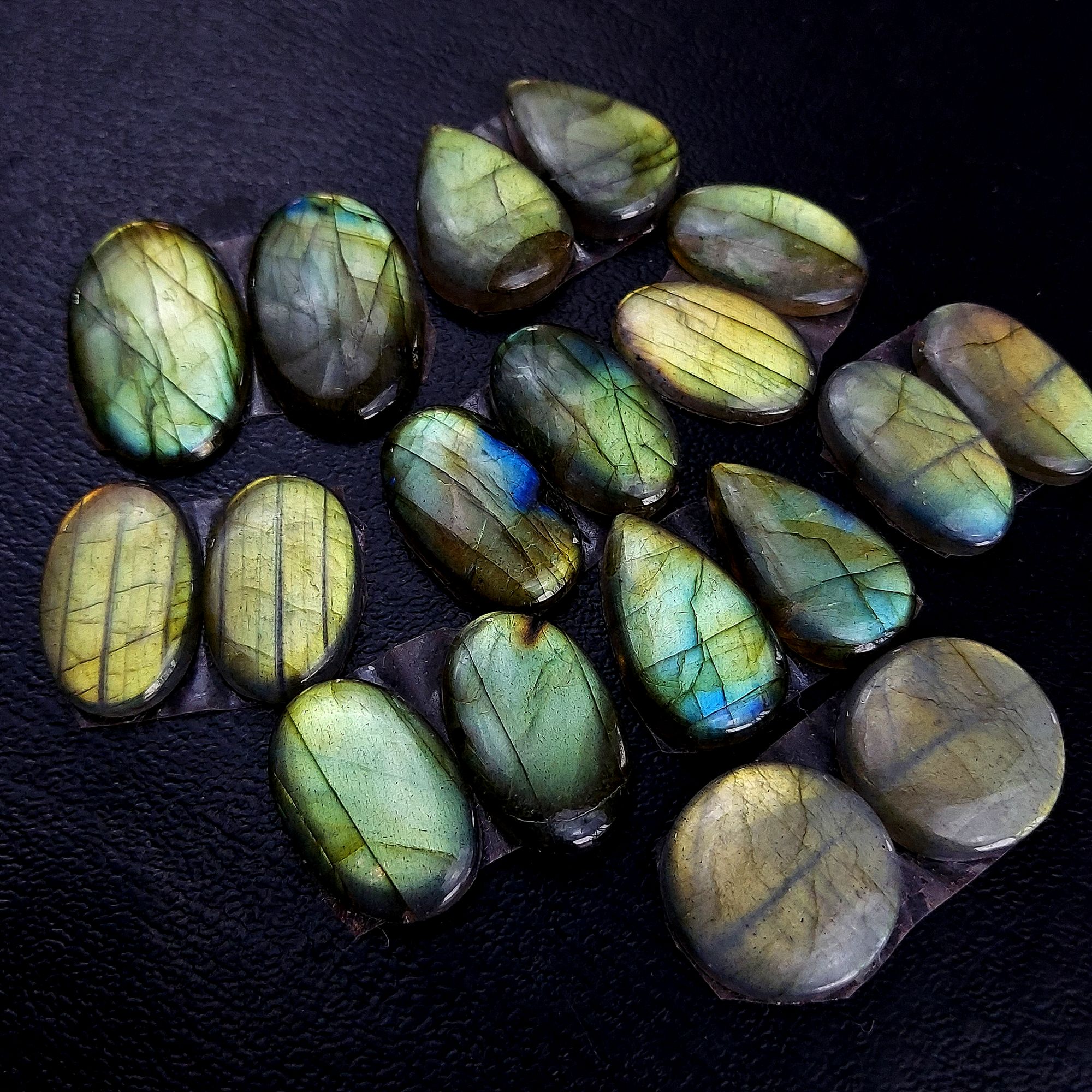 9 Pair 153 Cts Labradorite pairs Labradorite Cabochon Loose Gemstone Labradorite pair for Earring For Woman Earrings Mix Shapes Dangle Drop Earrings 24x15 18x11mm R-13219