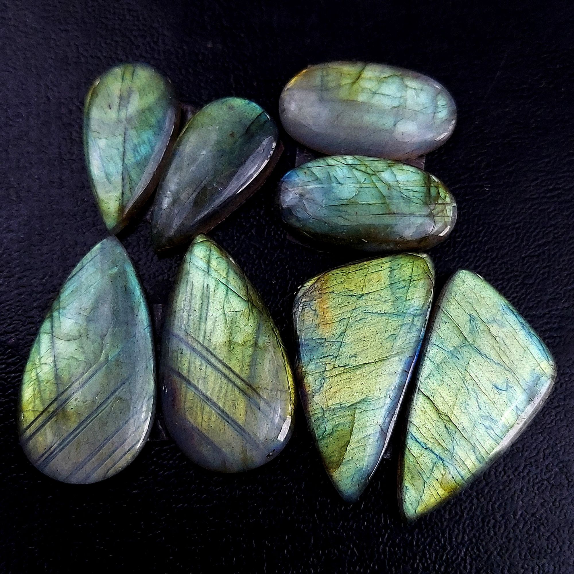 4 Pair 132 Cts Labradorite pairs Labradorite Cabochon Loose Gemstone Labradorite pair for Earring For Woman Earrings Mix Shapes Dangle Drop Earrings 34x17 25x14mm R-13222
