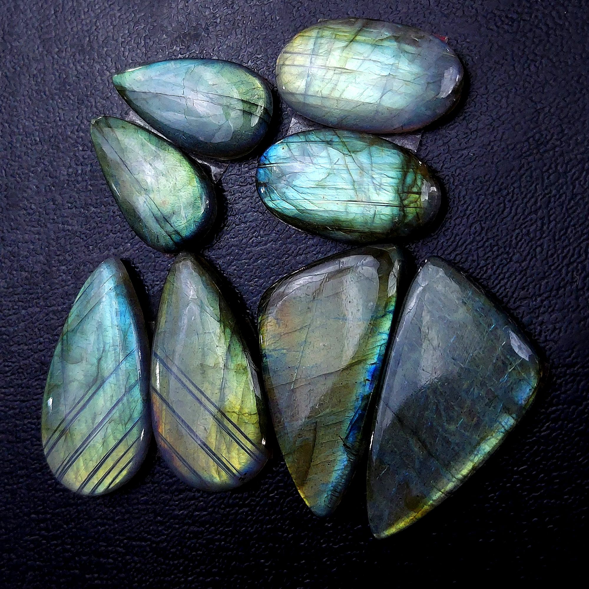 4 Pair 132 Cts Labradorite pairs Labradorite Cabochon Loose Gemstone Labradorite pair for Earring For Woman Earrings Mix Shapes Dangle Drop Earrings 34x17 25x14mm R-13222