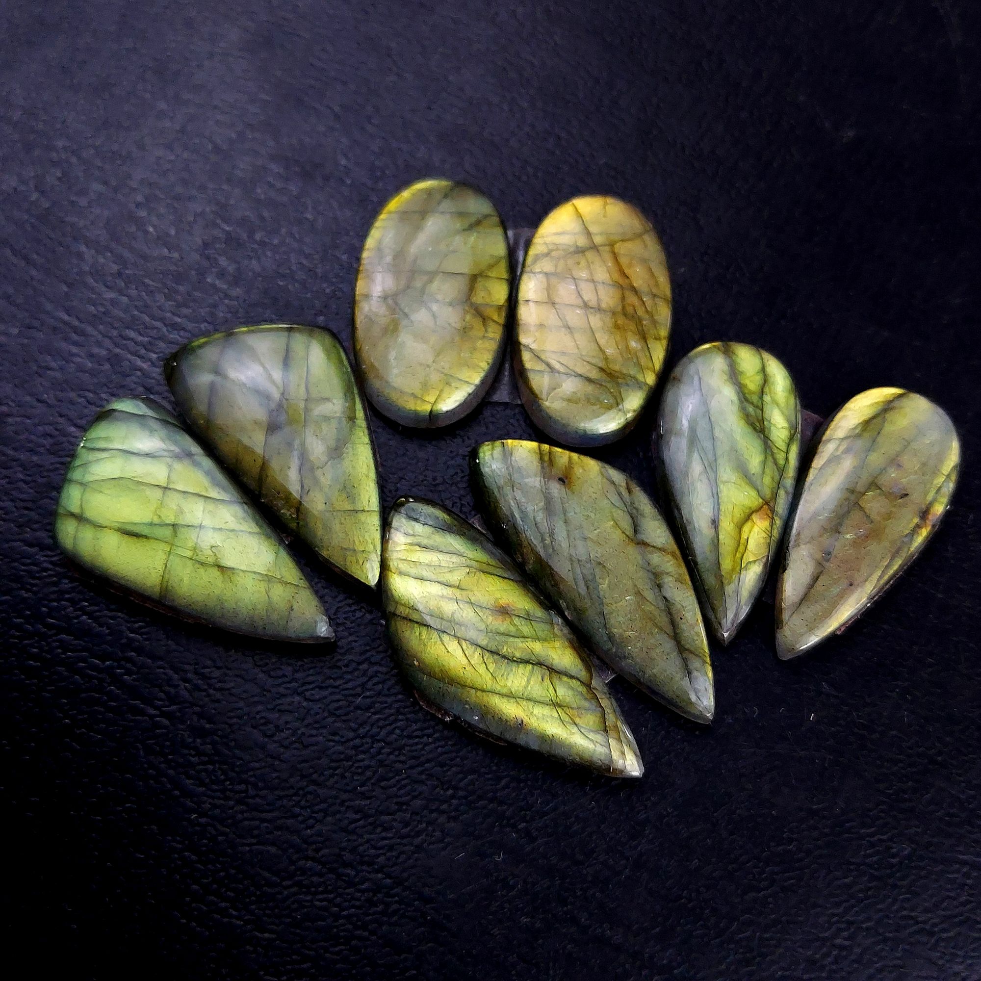 4 Pair 103 Cts Labradorite pairs Labradorite Cabochon Loose Gemstone Labradorite pair for Earring For Woman Earrings Mix Shapes Dangle Drop Earrings 30x12 26x12mm R-13223