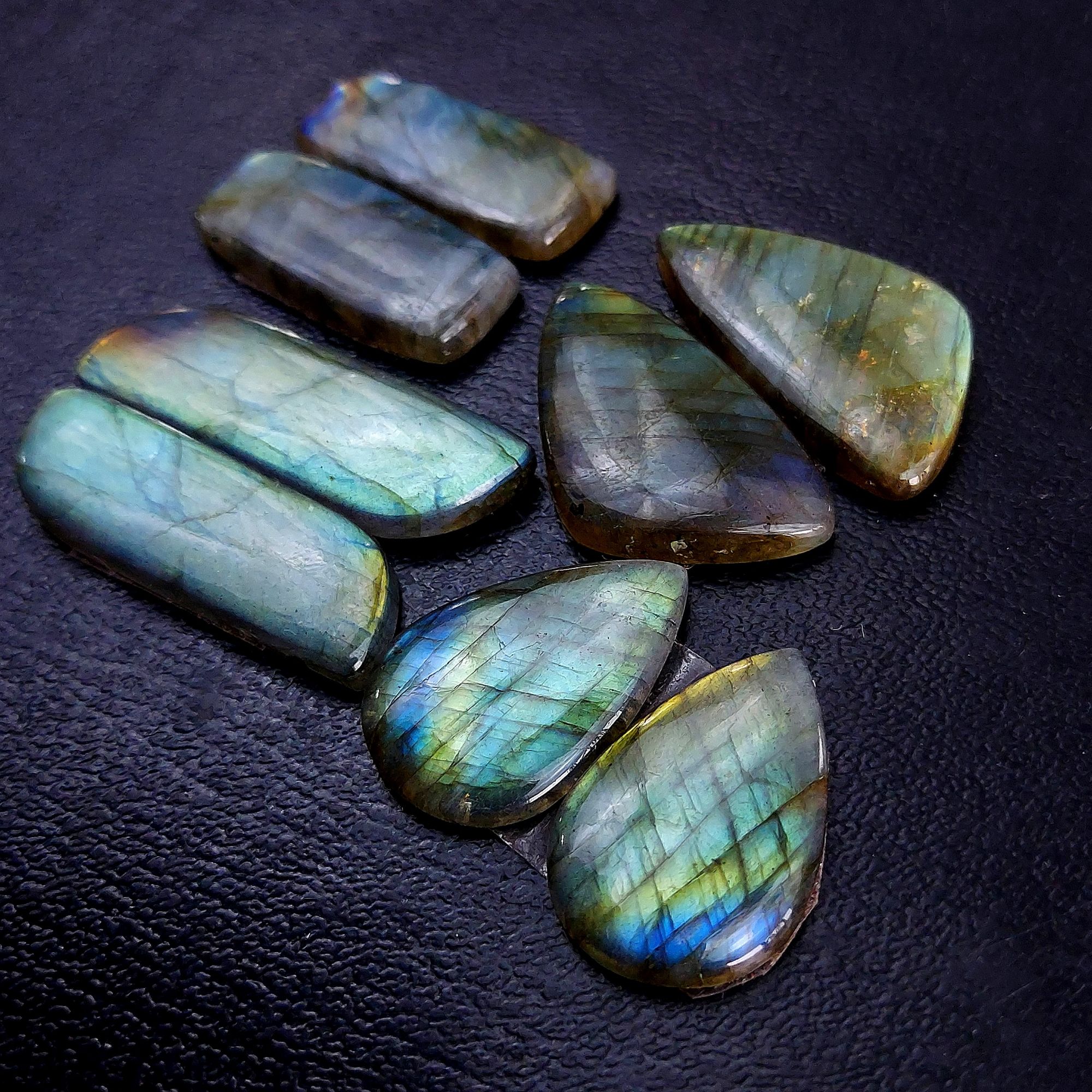 4 Pair 119 Cts Labradorite pairs Labradorite Cabochon Loose Gemstone Labradorite pair for Earring For Woman Earrings Mix Shapes Dangle Drop Earrings 35x11 24x16mm R-13224