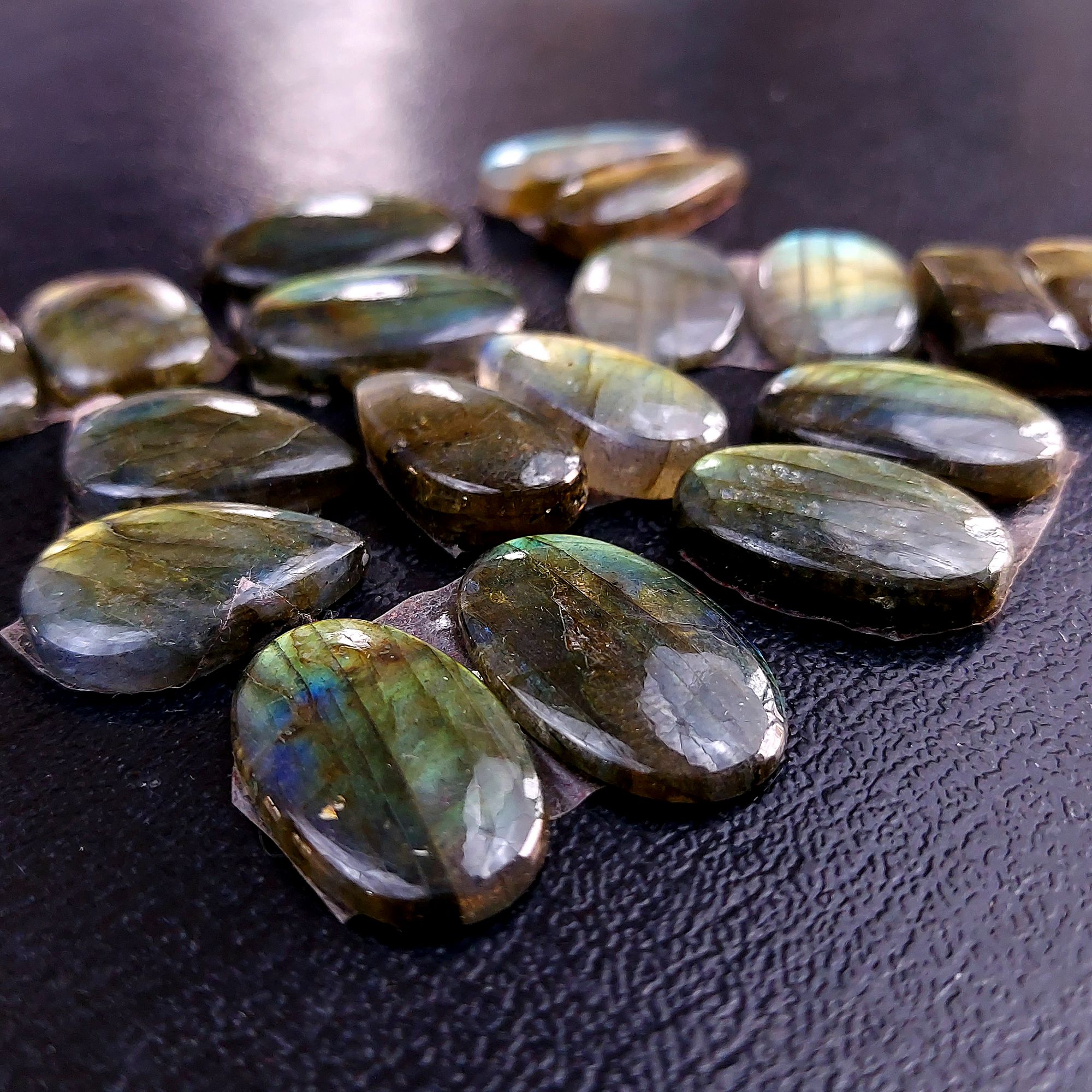 9 Pair 140 Cts Labradorite pairs Labradorite Cabochon Loose Gemstone Labradorite pair for Earring For Woman Earrings Mix Shapes Dangle Drop Earrings 22x9 16x12mm R-13227