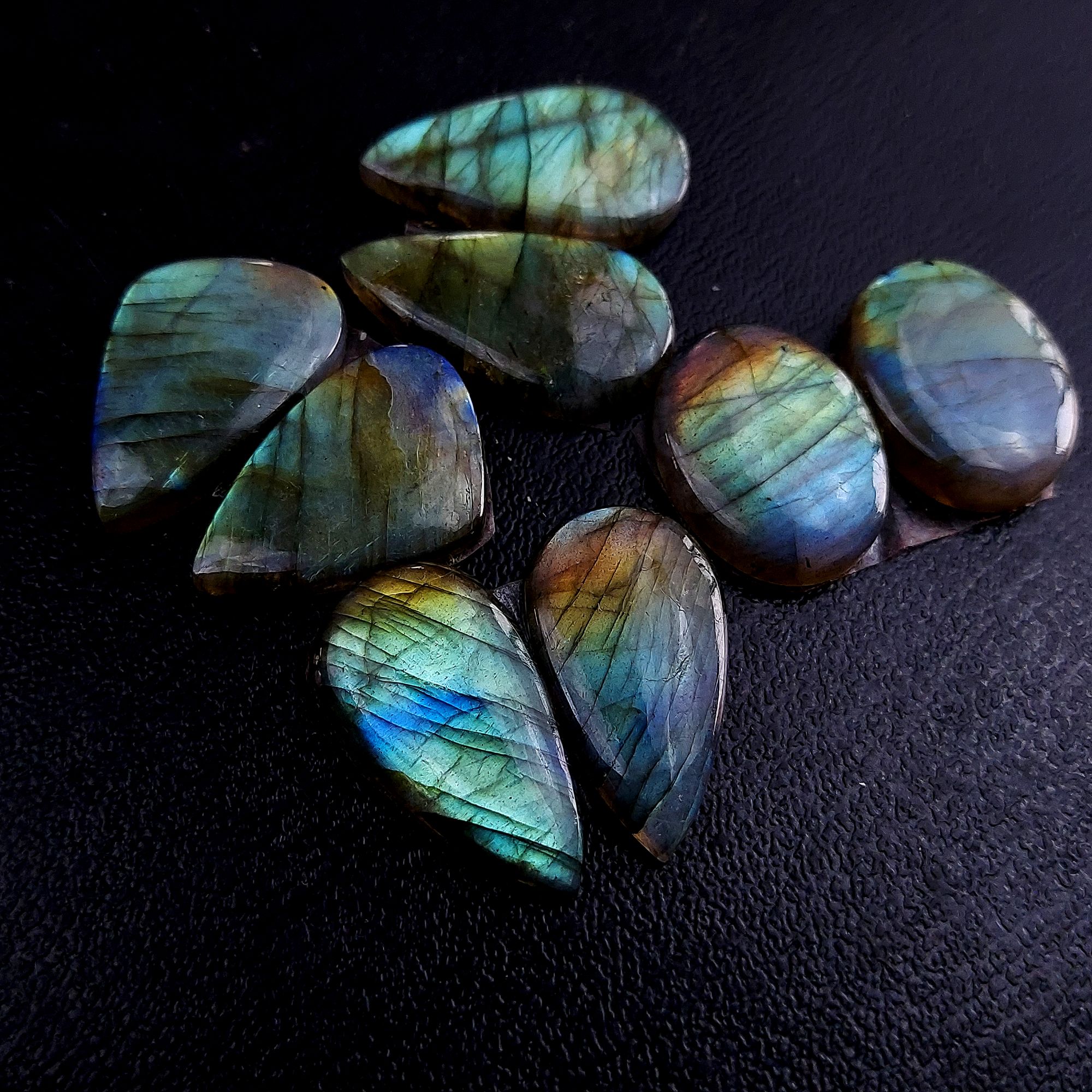 4 Pair 123 Cts Labradorite pairs Labradorite Cabochon Loose Gemstone Labradorite pair for Earring For Woman Earrings Mix Shapes Dangle Drop Earrings 26x14 22x17mm R-13229