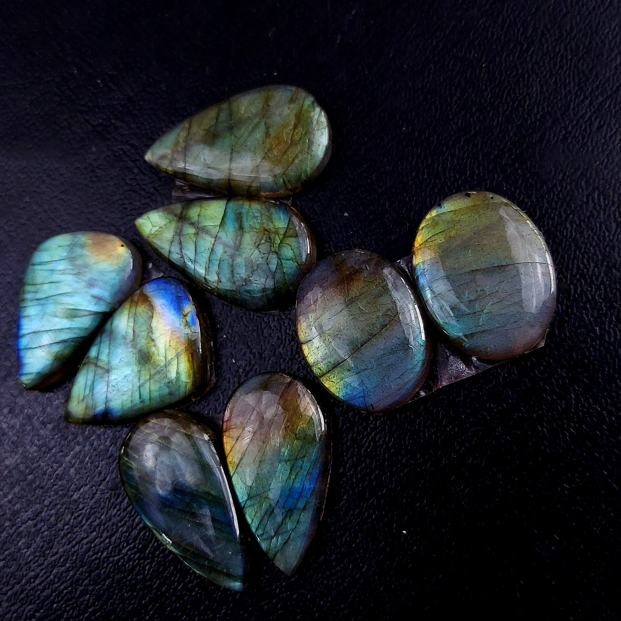 4 Pair 123 Cts Labradorite pairs Labradorite Cabochon Loose Gemstone Labradorite pair for Earring For Woman Earrings Mix Shapes Dangle Drop Earrings 26x14 22x17mm R-13229