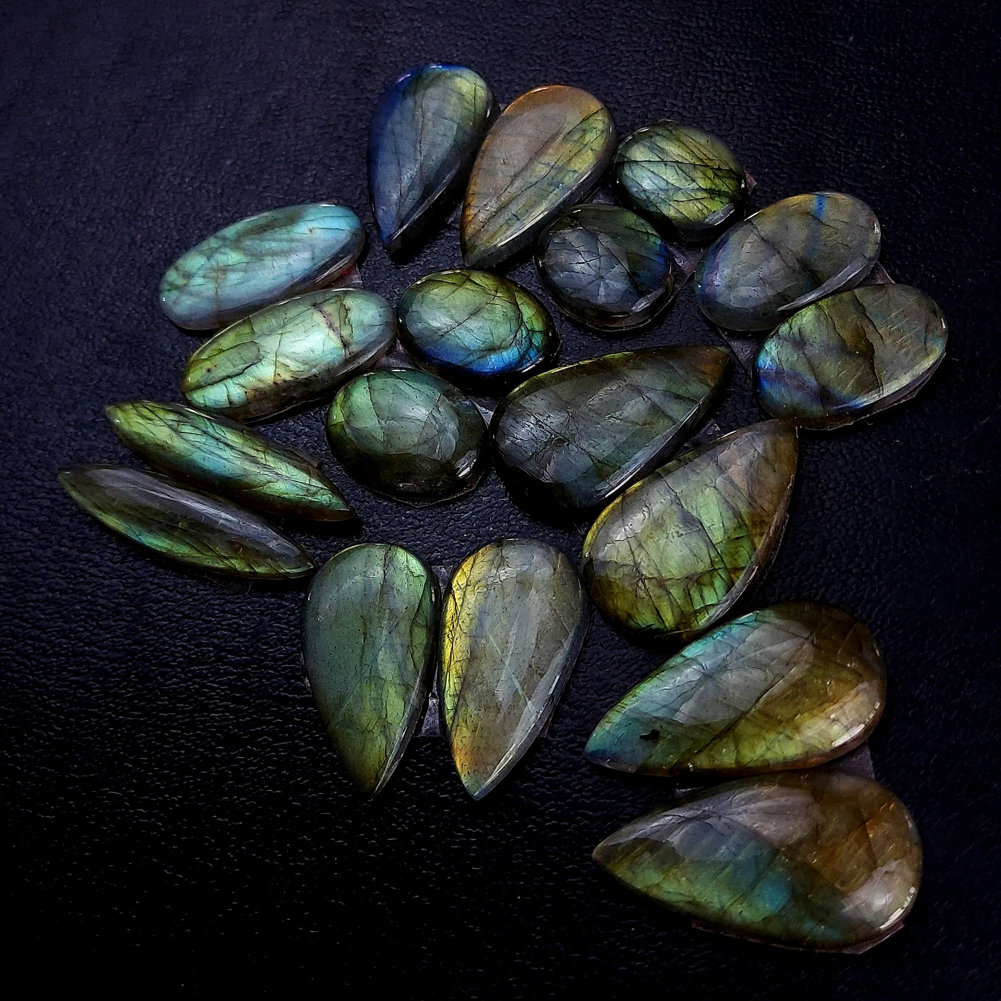 9 Pair 182 Cts Labradorite pairs Labradorite Cabochon Loose Gemstone Labradorite pair for Earring For Woman Earrings Mix Shapes Dangle Drop Earrings 34x8 17x13 mm R-13230