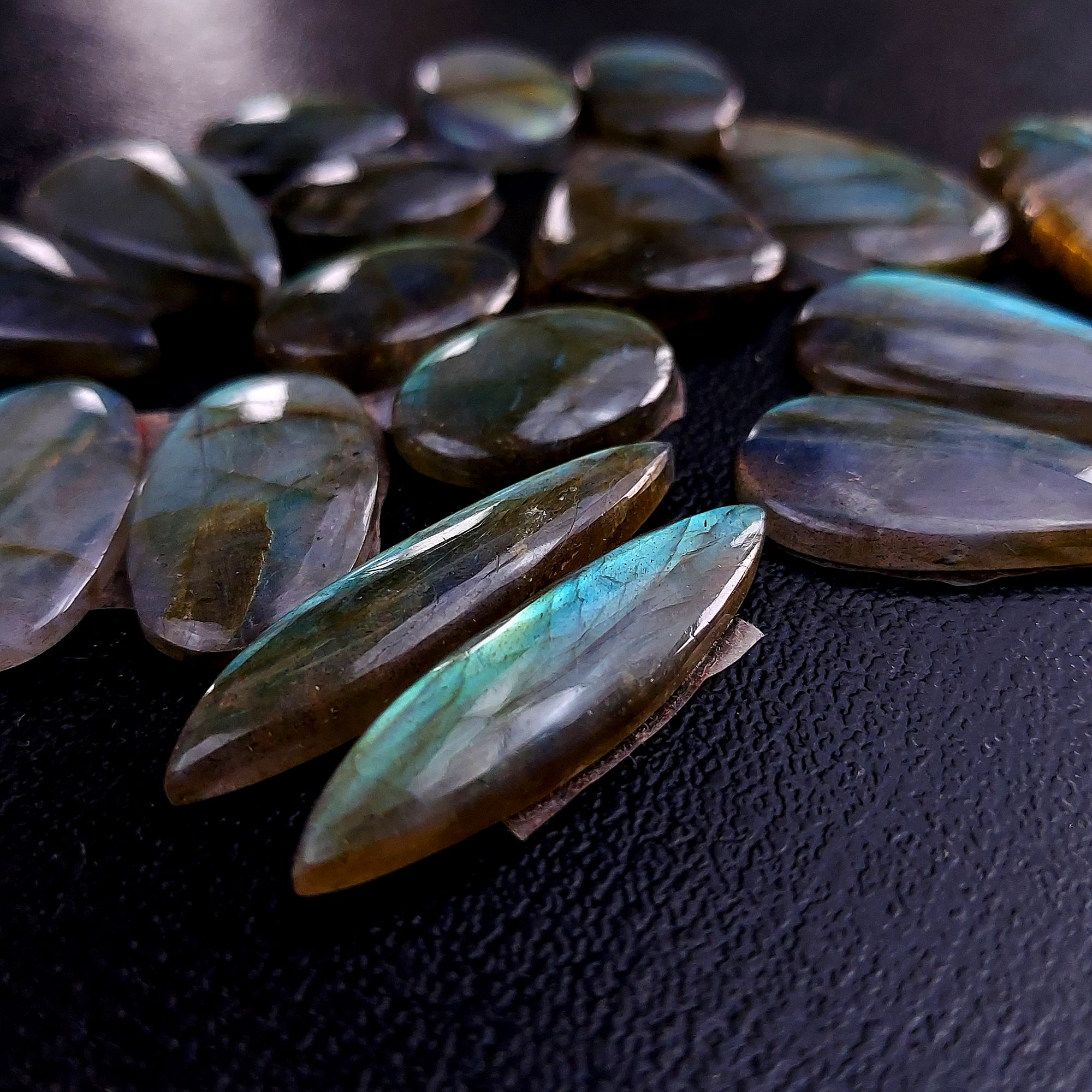 9 Pair 182 Cts Labradorite pairs Labradorite Cabochon Loose Gemstone Labradorite pair for Earring For Woman Earrings Mix Shapes Dangle Drop Earrings 34x8 17x13 mm R-13230