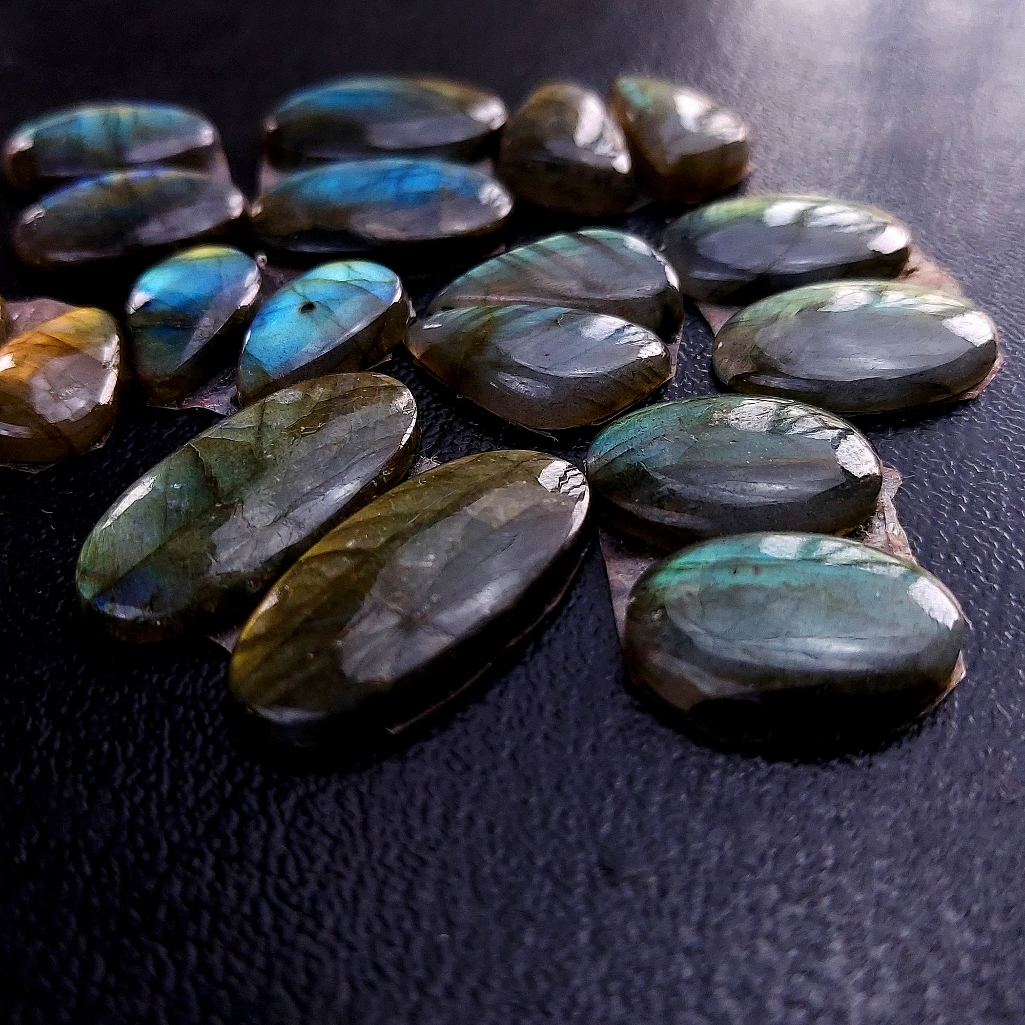 9 Pair 103 Cts Labradorite pairs Labradorite Cabochon Loose Gemstone Labradorite pair for Earring For Woman Earrings Mix Shapes Dangle Drop Earrings 24x11 15x9mm R-13232