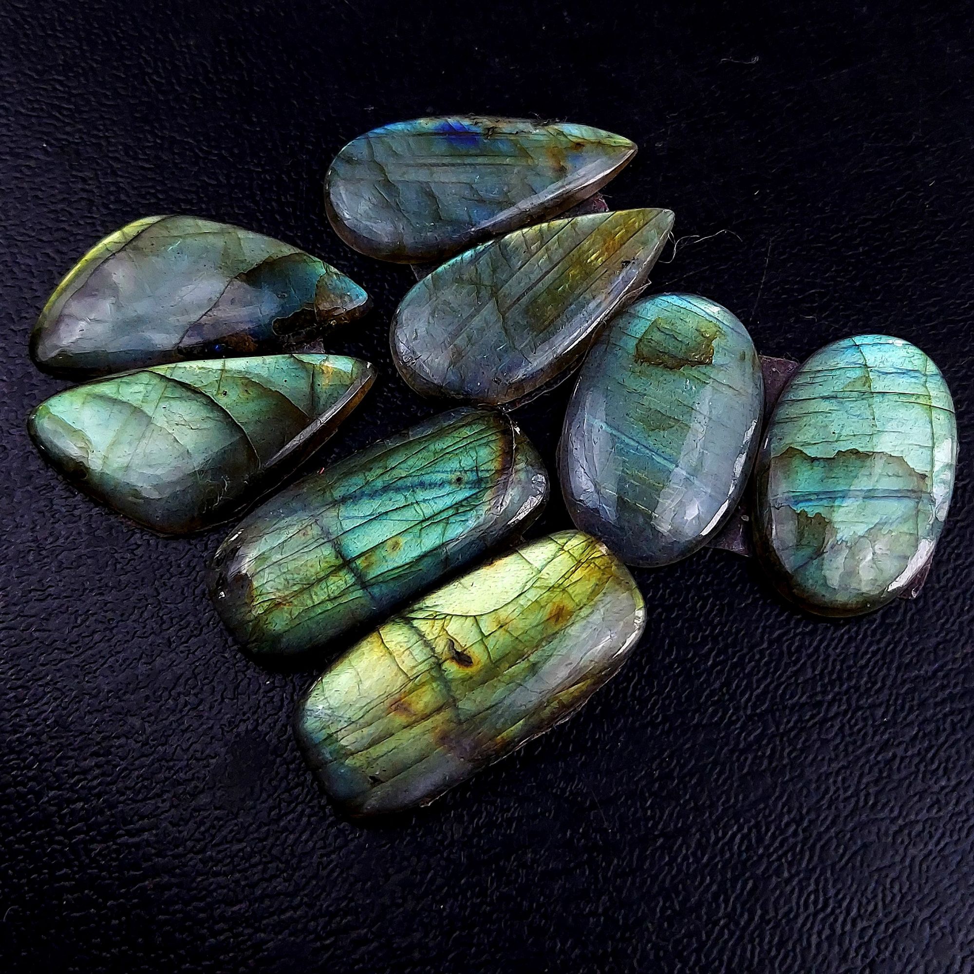 4 Pair 97 Cts Labradorite pairs Labradorite Cabochon Loose Gemstone Labradorite pair for Earring For Woman Earrings Mix Shapes Dangle Drop Earrings 27X13 25X15mm R-13235