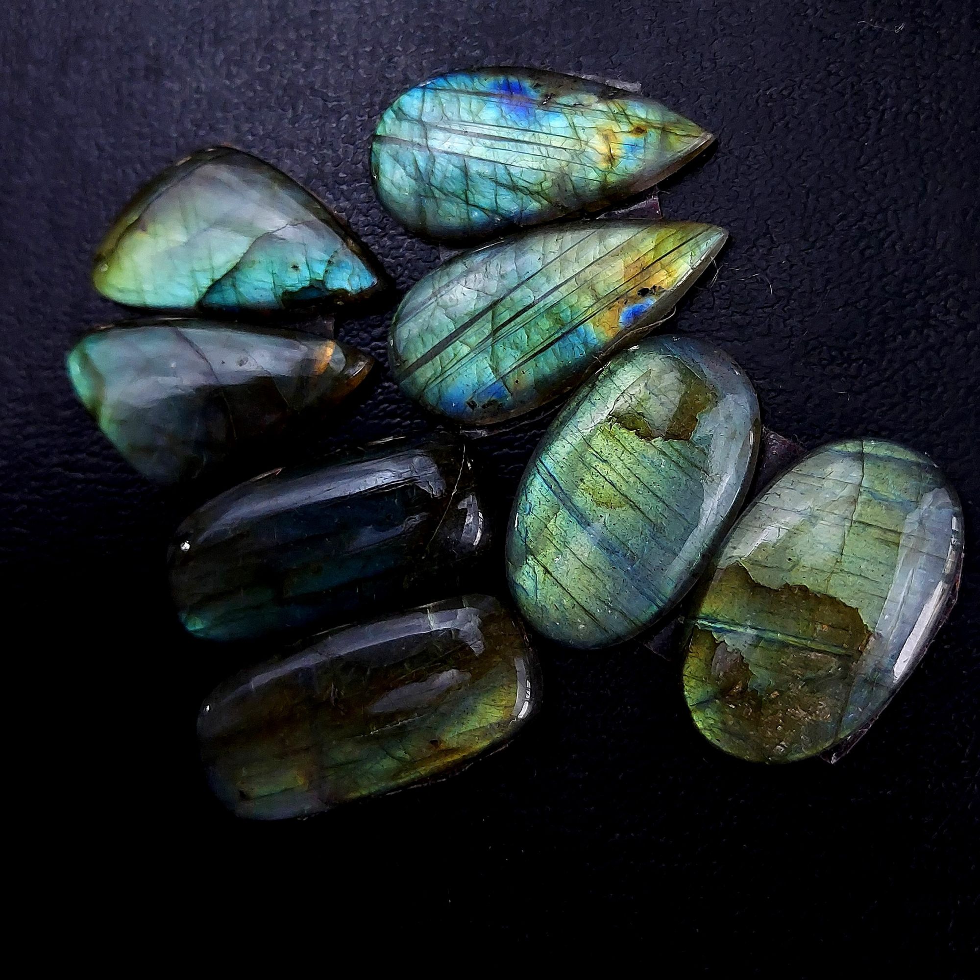 4 Pair 97 Cts Labradorite pairs Labradorite Cabochon Loose Gemstone Labradorite pair for Earring For Woman Earrings Mix Shapes Dangle Drop Earrings 27X13 25X15mm R-13235