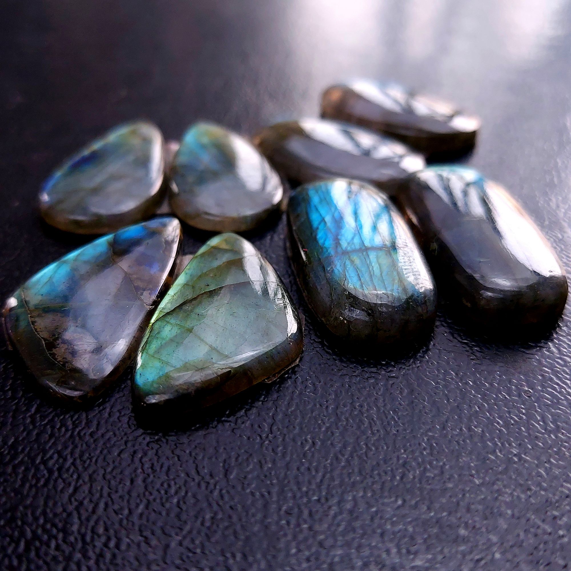 4 Pair 97 Cts Labradorite pairs Labradorite Cabochon Loose Gemstone Labradorite pair for Earring For Woman Earrings Mix Shapes Dangle Drop Earrings 27X13 25X15mm R-13235