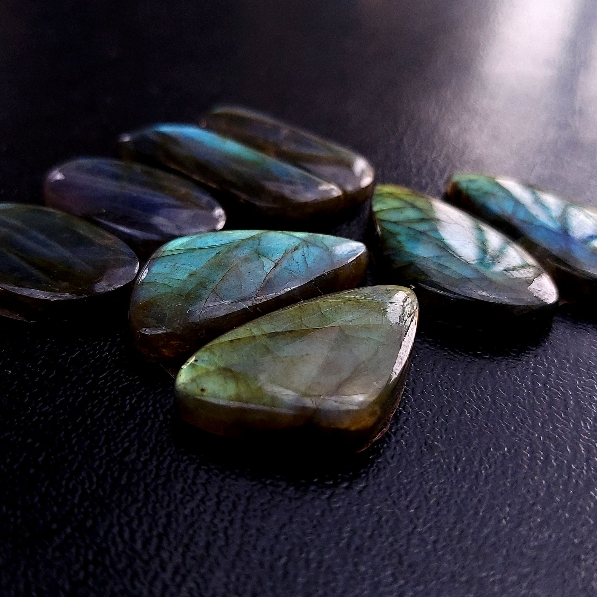 4 Pair 124 Cts Labradorite pairs Labradorite Cabochon Loose Gemstone Labradorite pair for Earring For Woman Earrings Mix Shapes Dangle Drop Earrings 30X10 24X15mm R-13238