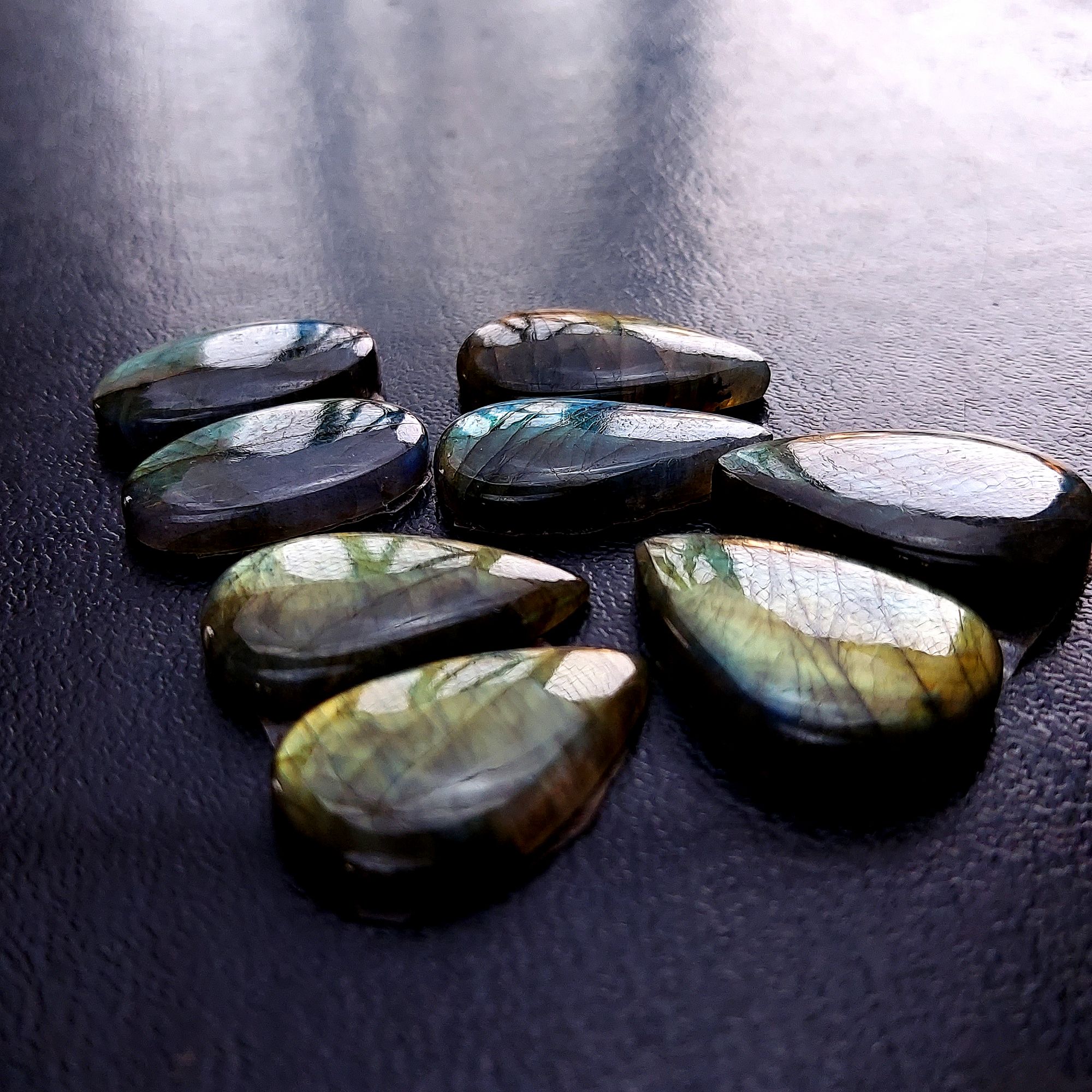 4 Pair 108 Cts Labradorite pairs Labradorite Cabochon Loose Gemstone Labradorite pair for Earring For Woman Earrings Mix Shapes Dangle Drop Earrings 25X17 24X16mm R-13239