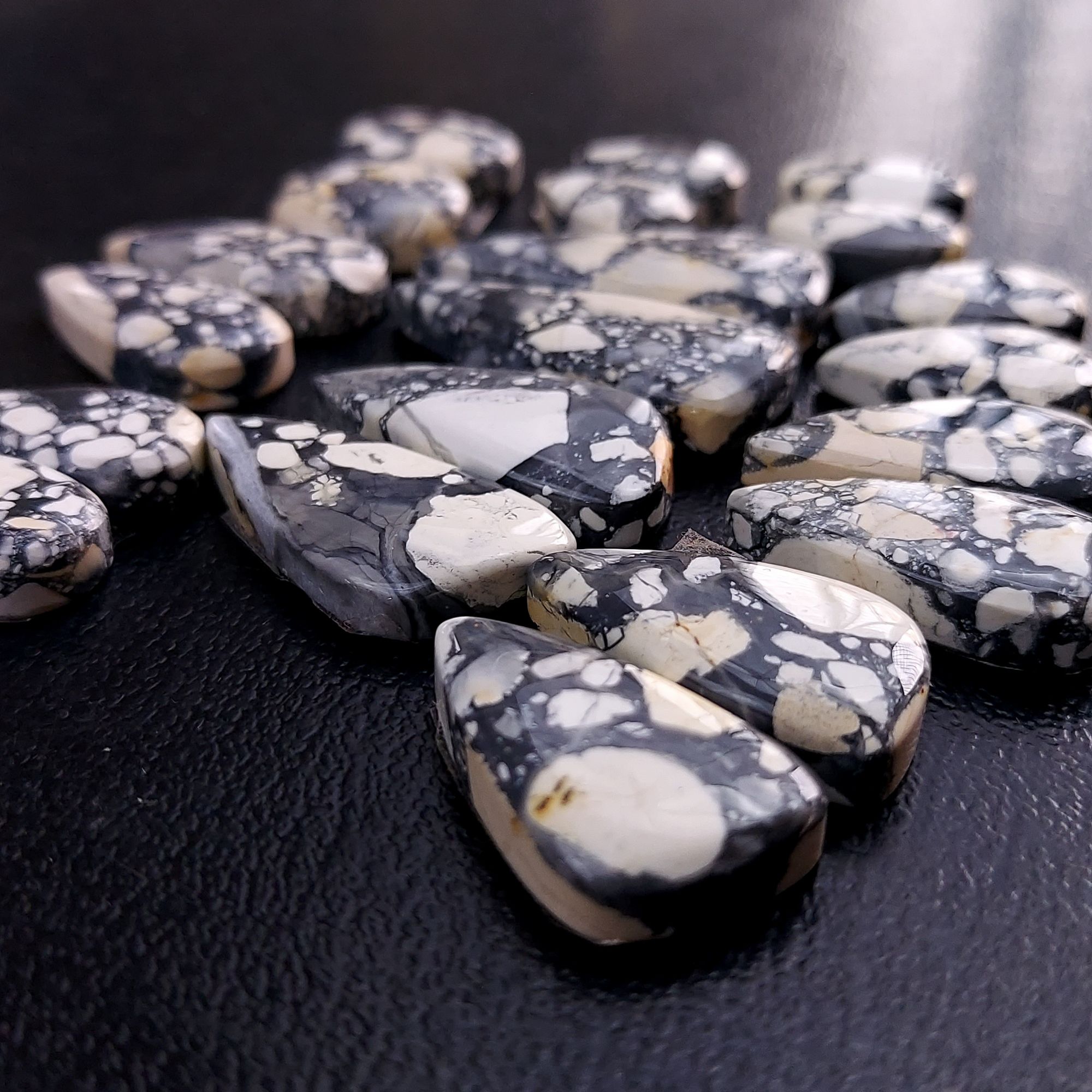 10 Pair 220 Cts Natural Maligano Jasper Cabochon Pair Lot Semi-Precious Gemstones For Jewelry Making 8x14-8x30mm R-13244