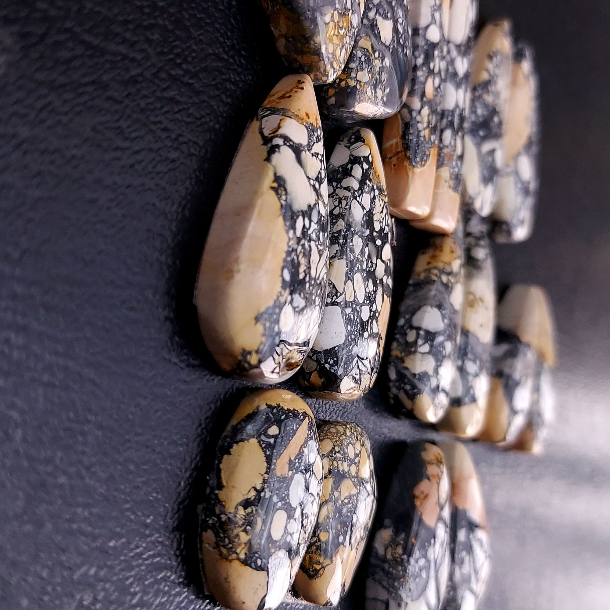 8 Pair 207 Cts Natural Maligano Jasper Cabochon Pair Lot Semi-Precious Gemstones For Jewelry Making 12x20-13x28mm 13248