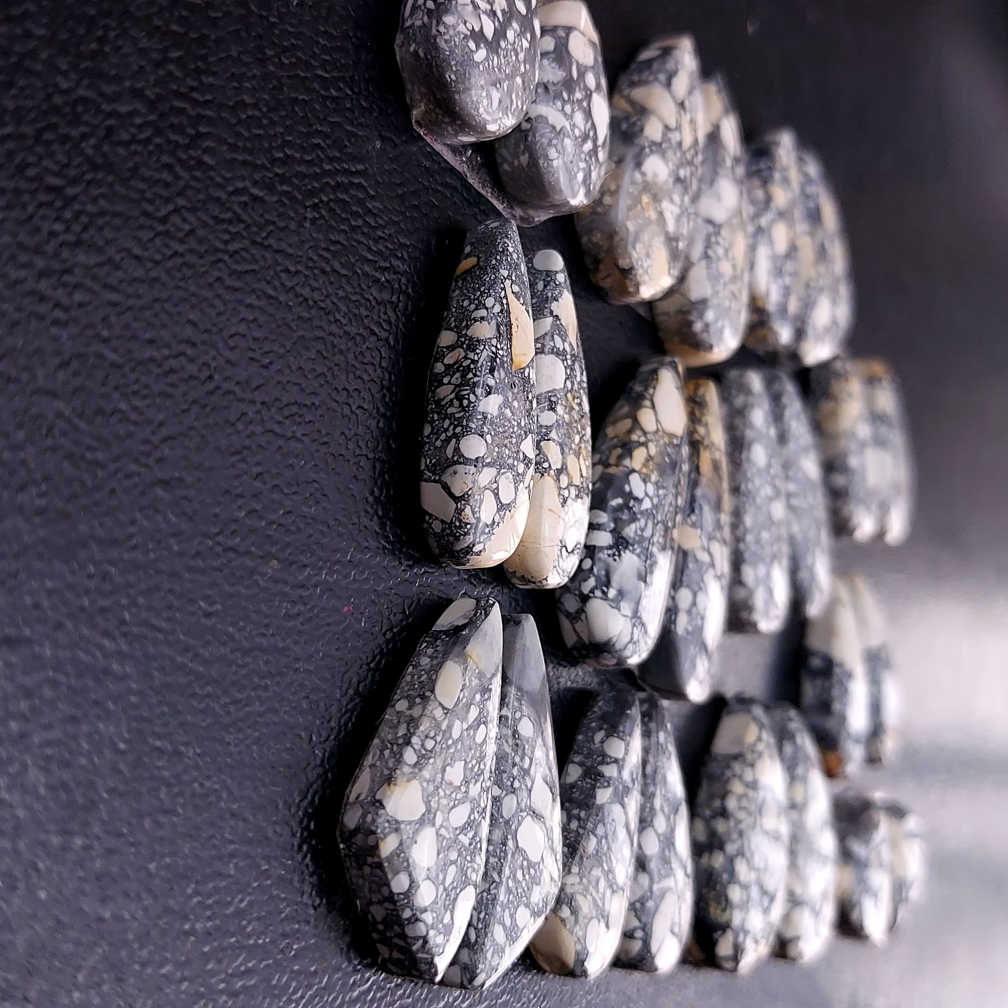 12 Pair 236 Cts Natural Maligano Jasper Cabochon Pair Lot Semi-Precious Gemstones For Jewelry Making 9x16-12x24mm 13251