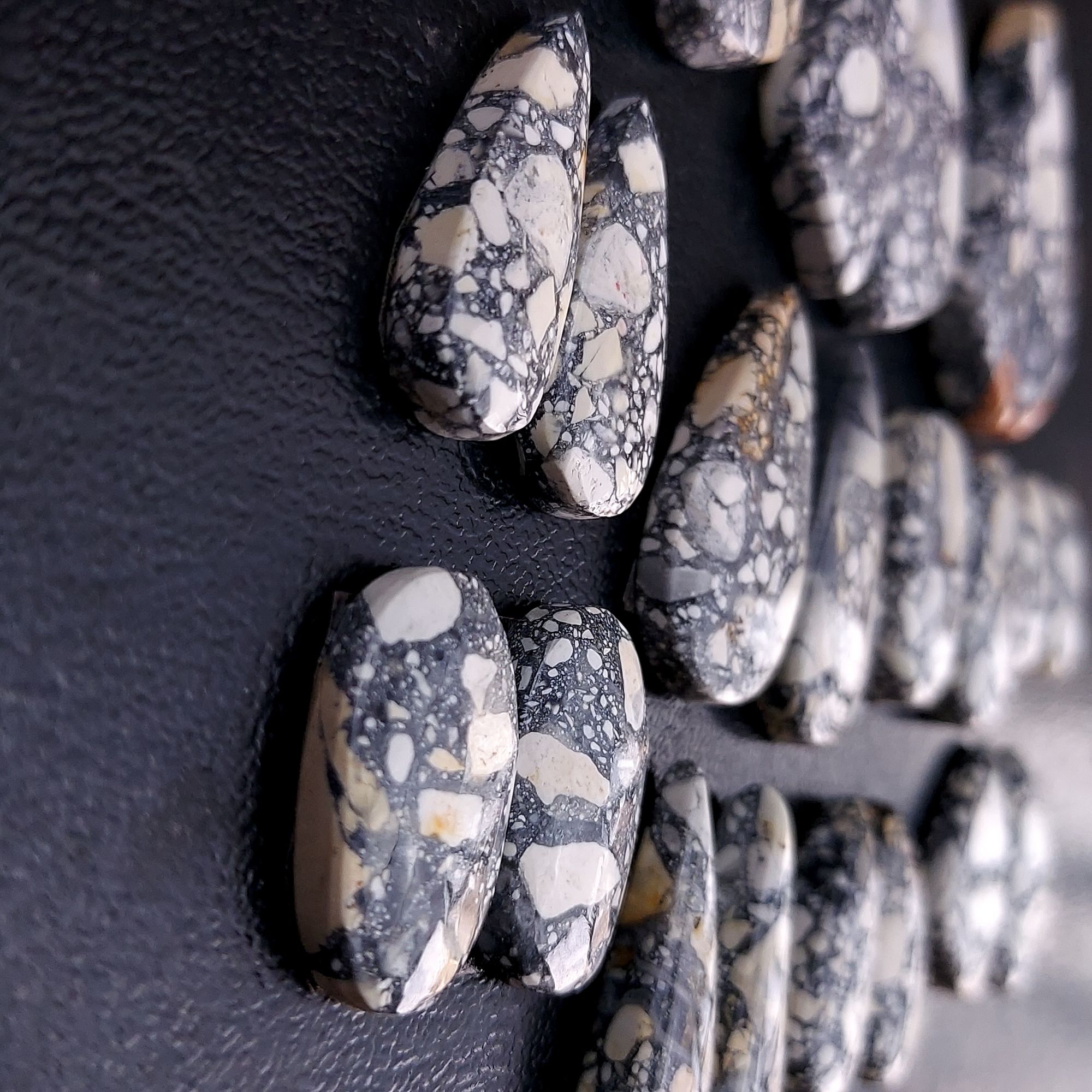 11 Pair 249 Cts Natural Maligano Jasper Cabochon Pair Lot Semi-Precious Gemstones For Jewelry Making 9x17-10x36mm R-13258