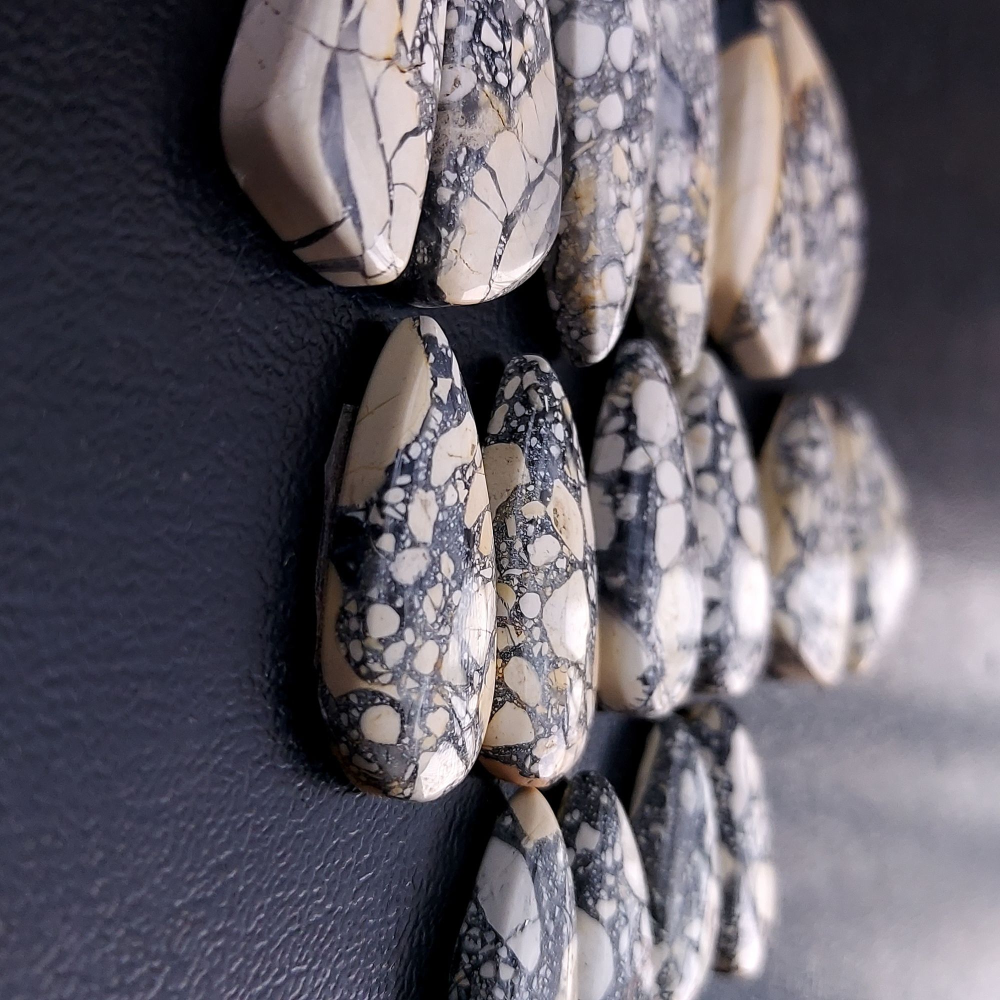 8 Pair 205 Cts Natural Maligano Jasper Cabochon Pair Lot Semi-Precious Gemstones For Jewelry Making 9x21-9x35mm R-13266