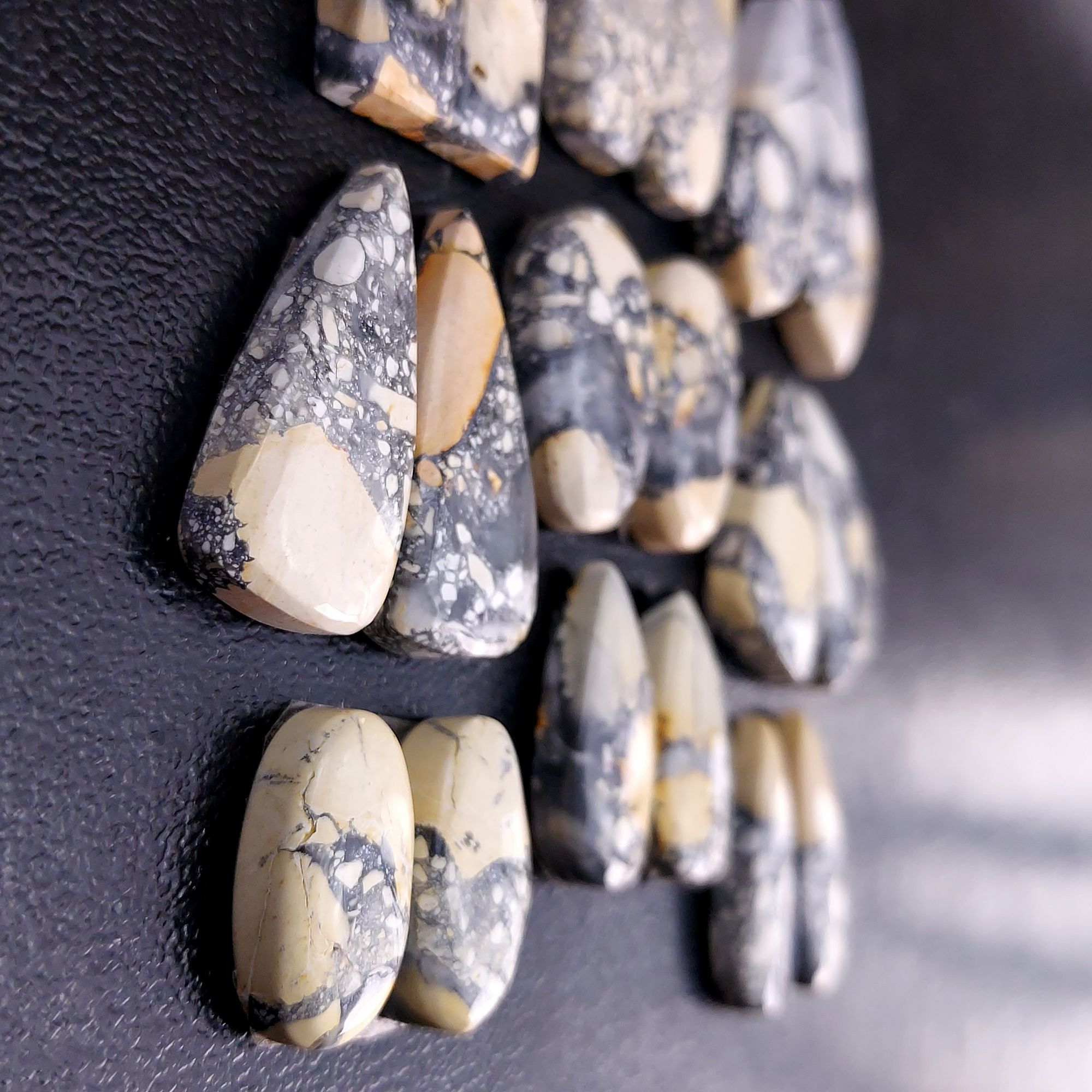 9 Pair 231 Cts Natural Maligano Jasper Cabochon Pair Lot Semi-Precious Gemstones For Jewelry Making 9x17-14x32mm R-13278