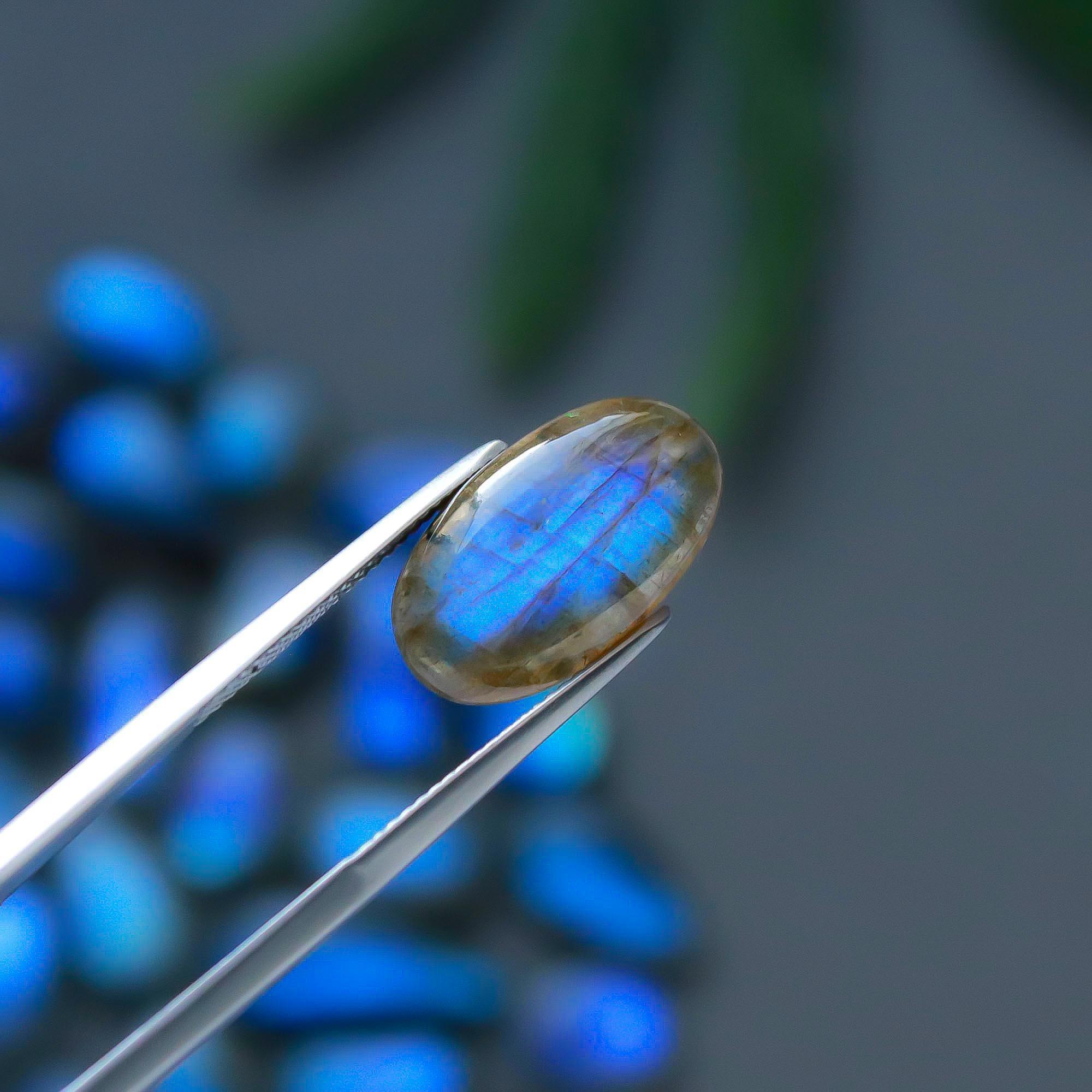 45 Pcs 223 Cts Natural Labradorite Cabochon Loose Gemstone Jewelry Semi-Precious Healing Crystal Lots 7x7-22x8mm R-13303