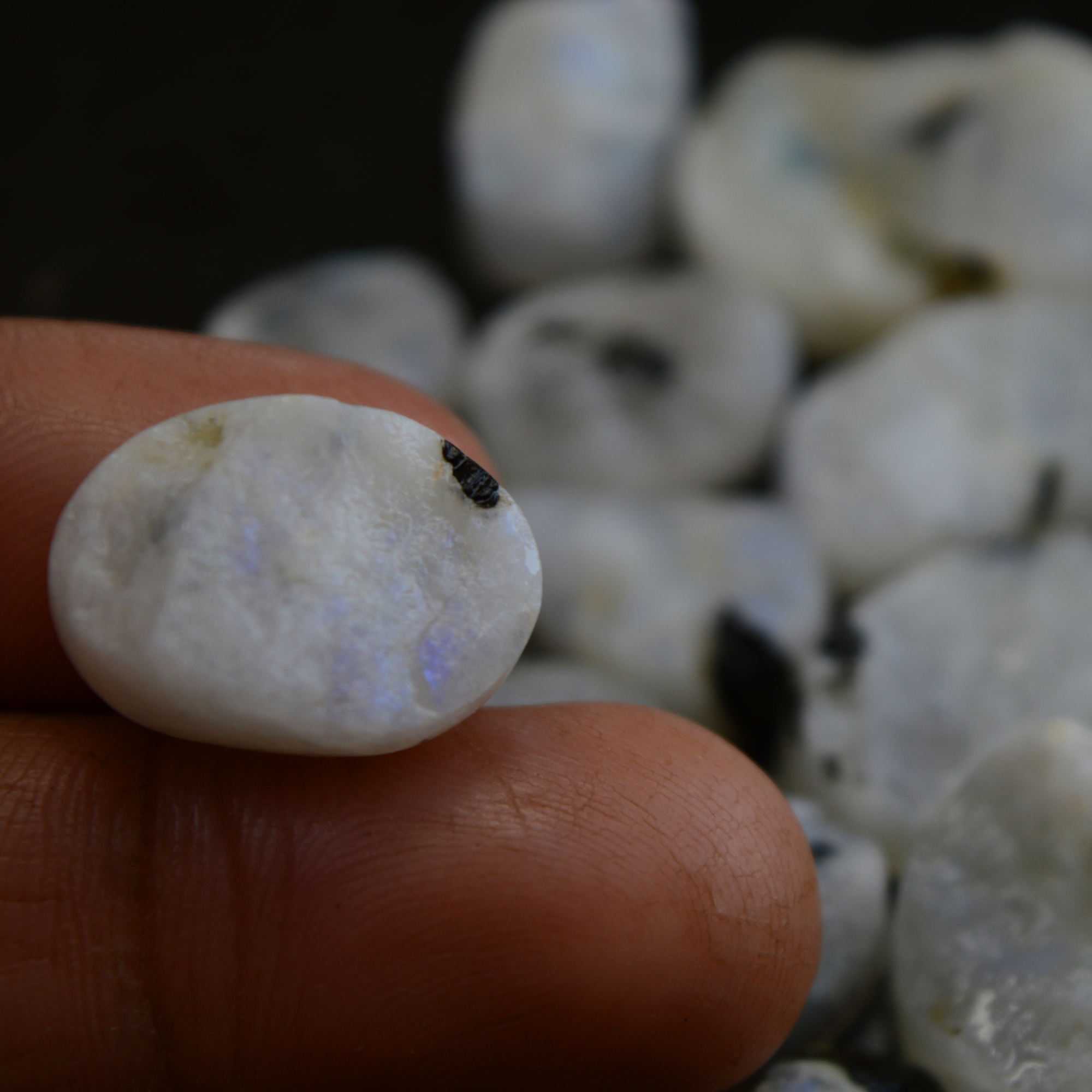 21 Pcs 286 Cts Natural Rainbow Moonstone Druzy Rough Loose Gemstone Lot Size 23x17-12x9mm R-13411