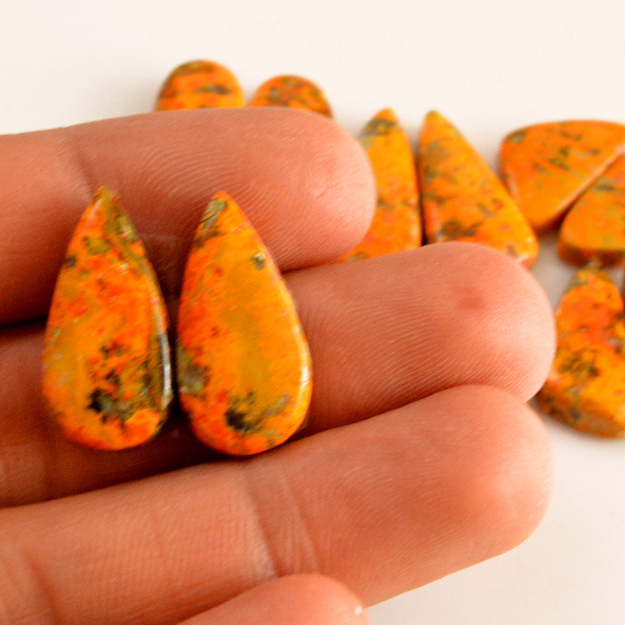 6 Pair 108 Cts Natural Bumble Bee Jasper Pairs Lot Natural Gemstone Lot For Jewelry Making Gift For Mom 25x11-19x10mm 13424