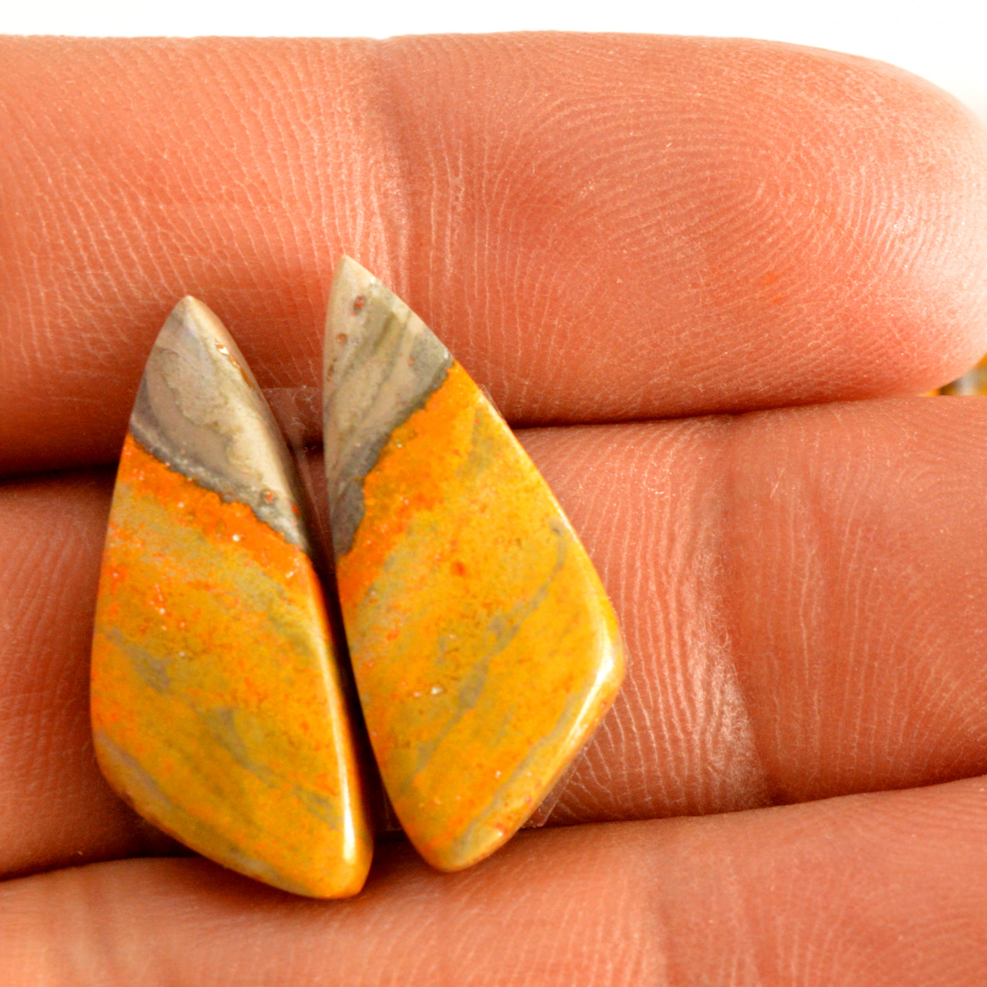 4 Pair 86 Cts Natural Bumble Bee Jasper Pairs Lot Natural Gemstone Lot For Jewelry Making Gift For Mom 34x9-22x6mm 13432