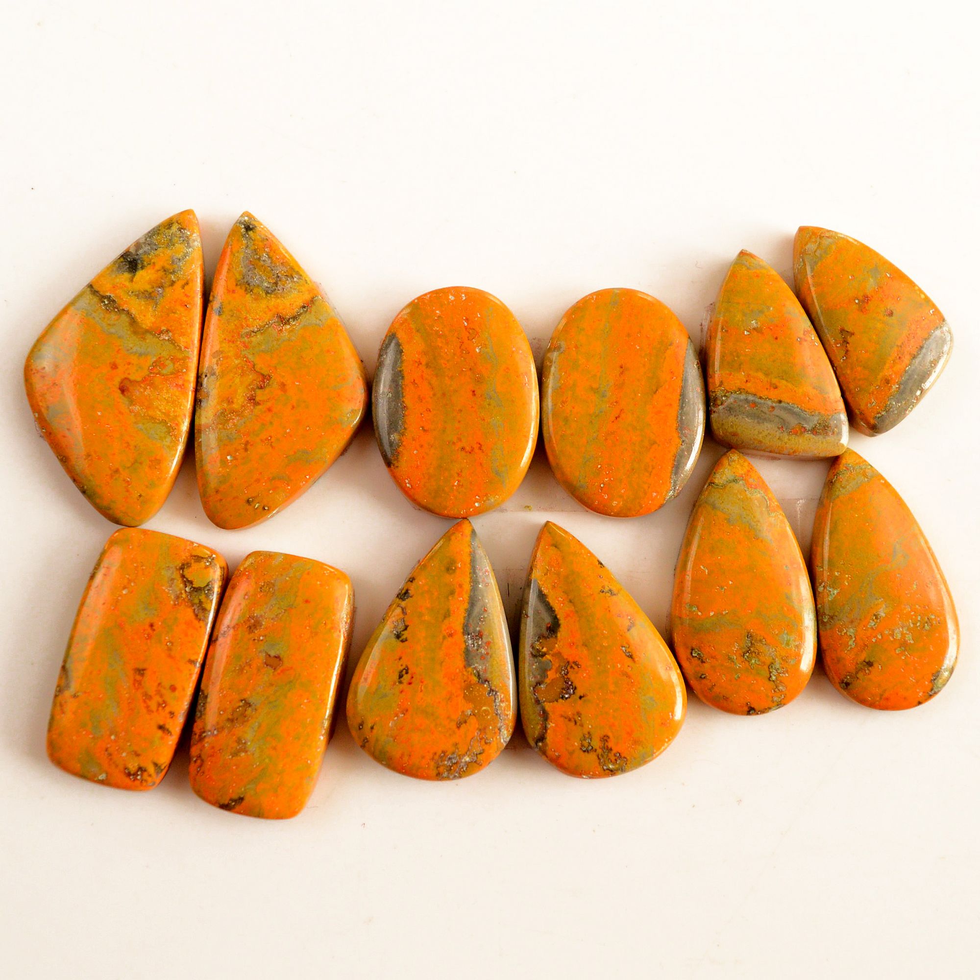 6 Pair 196 Cts Natural Bumble Bee Jasper Pairs Lot Natural Gemstone Lot For Jewelry Making Gift For Mom 32x17-22x13mm 13433