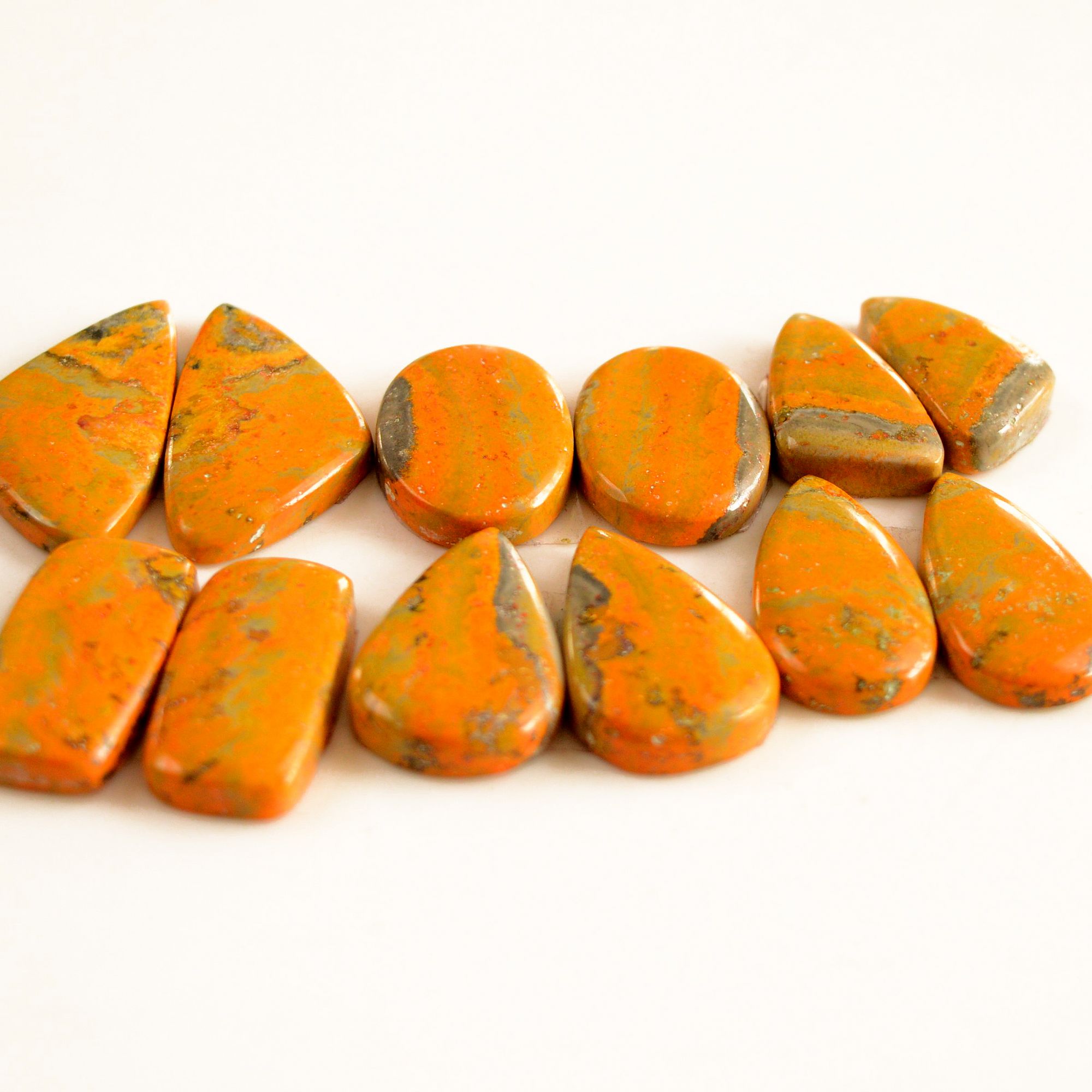 6 Pair 196 Cts Natural Bumble Bee Jasper Pairs Lot Natural Gemstone Lot For Jewelry Making Gift For Mom 32x17-22x13mm 13433