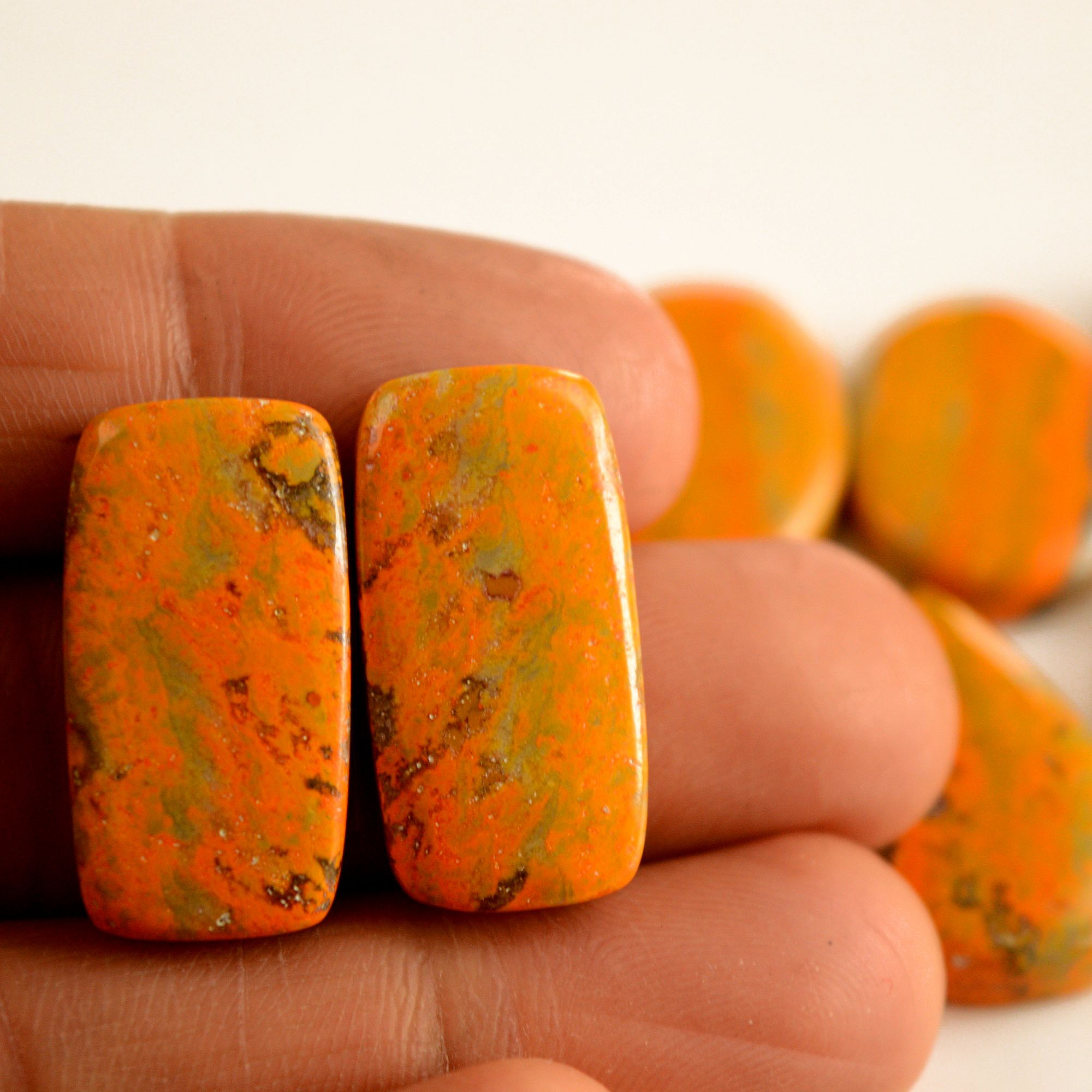 6 Pair 196 Cts Natural Bumble Bee Jasper Pairs Lot Natural Gemstone Lot For Jewelry Making Gift For Mom 32x17-22x13mm 13433