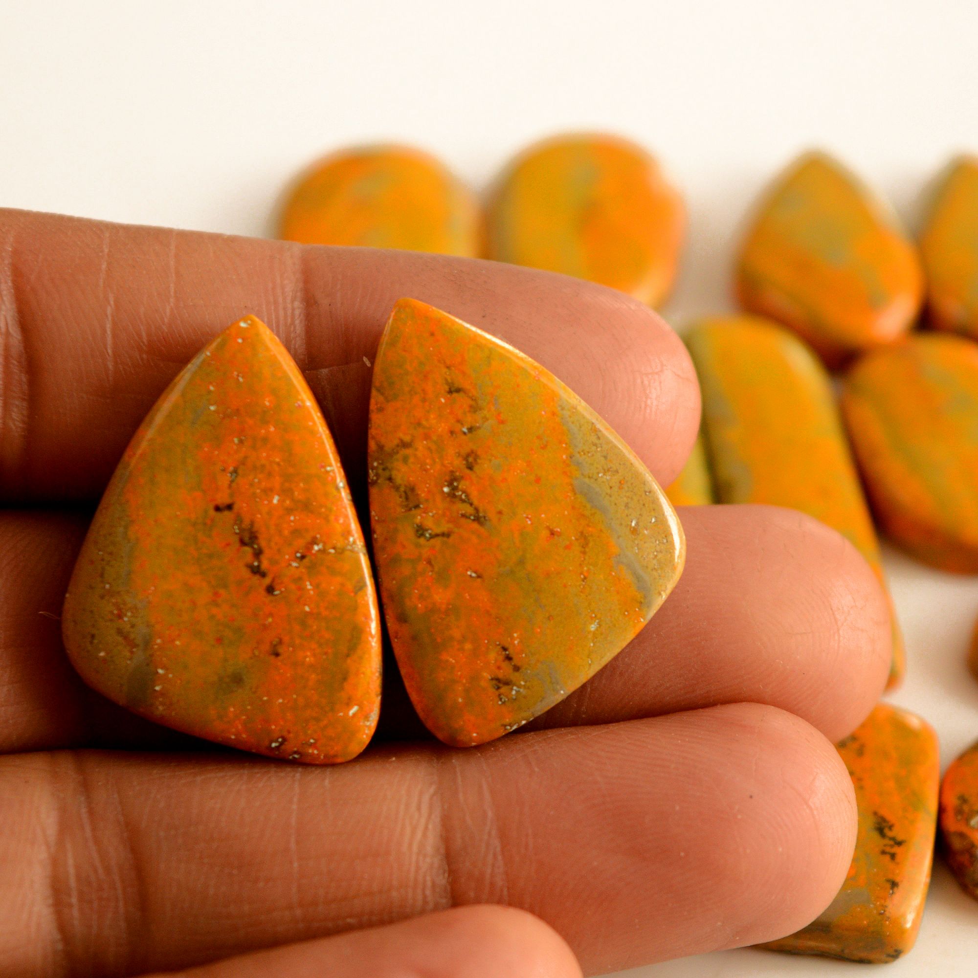 9 Pair 266 Cts Natural Bumble Bee Jasper Pairs Lot Natural Gemstone Lot For Jewelry Making Gift For Mom 37x10-18x17mm 13434