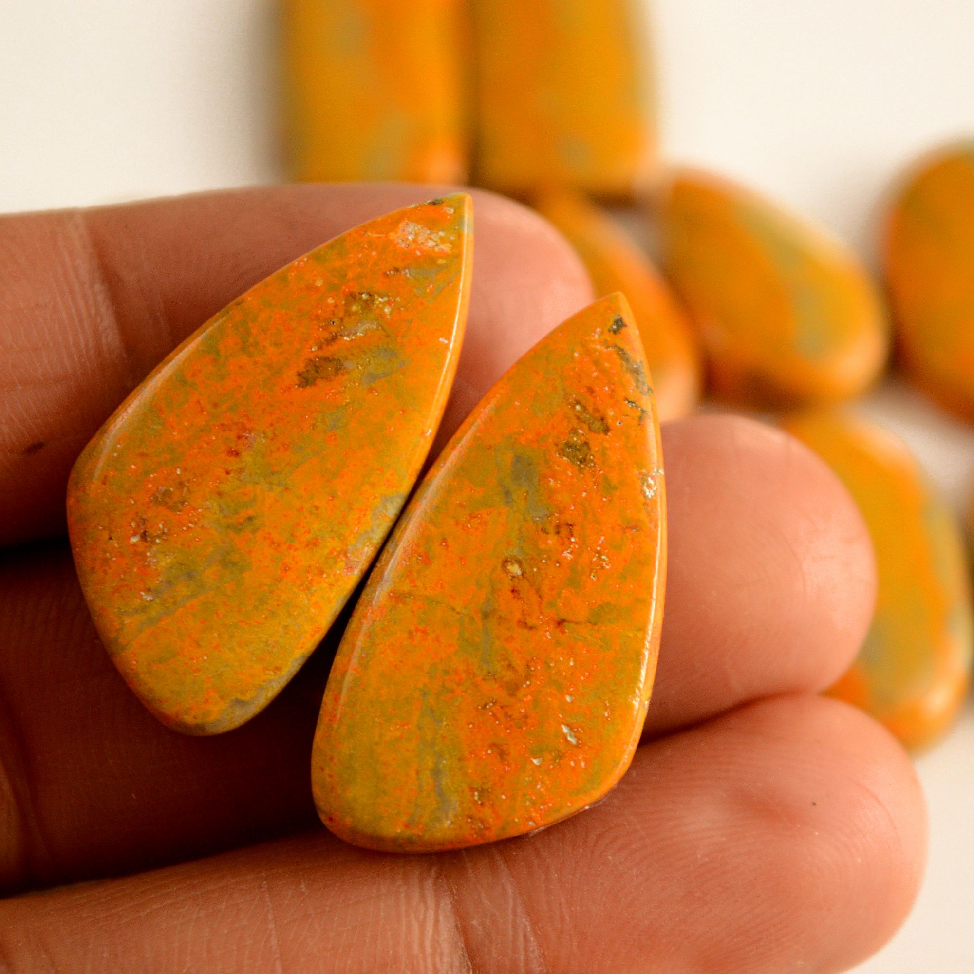 8 Pair 226 Cts Natural Bumble Bee Jasper Pairs Lot Natural Gemstone Lot For Jewelry Making Gift For Mom 30x15-19x11mm 13435