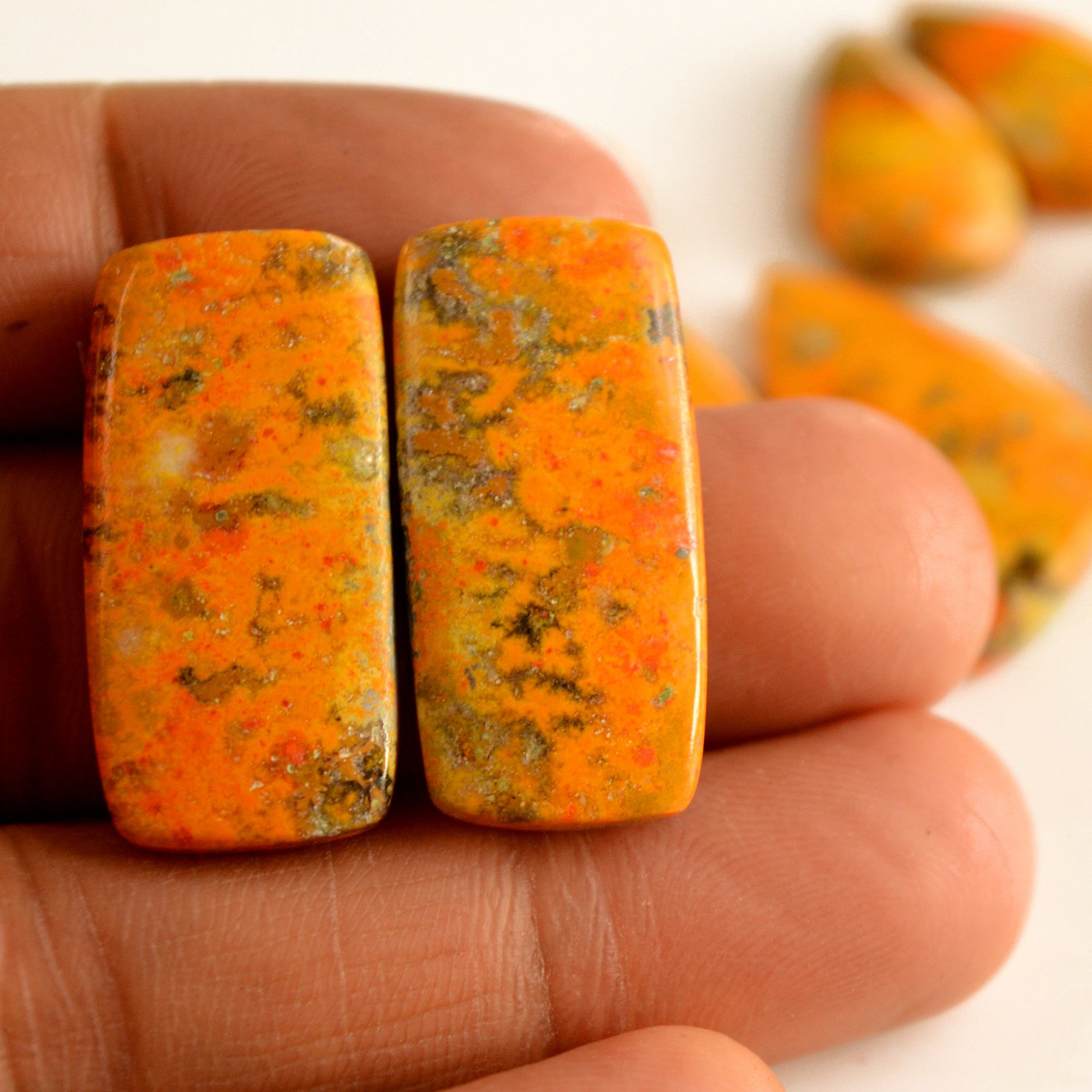 6 Pair 145 Cts Natural Bumble Bee Jasper Pairs Lot Natural Gemstone Lot For Jewelry Making Gift For Mom 30x16-18x12mm 13437
