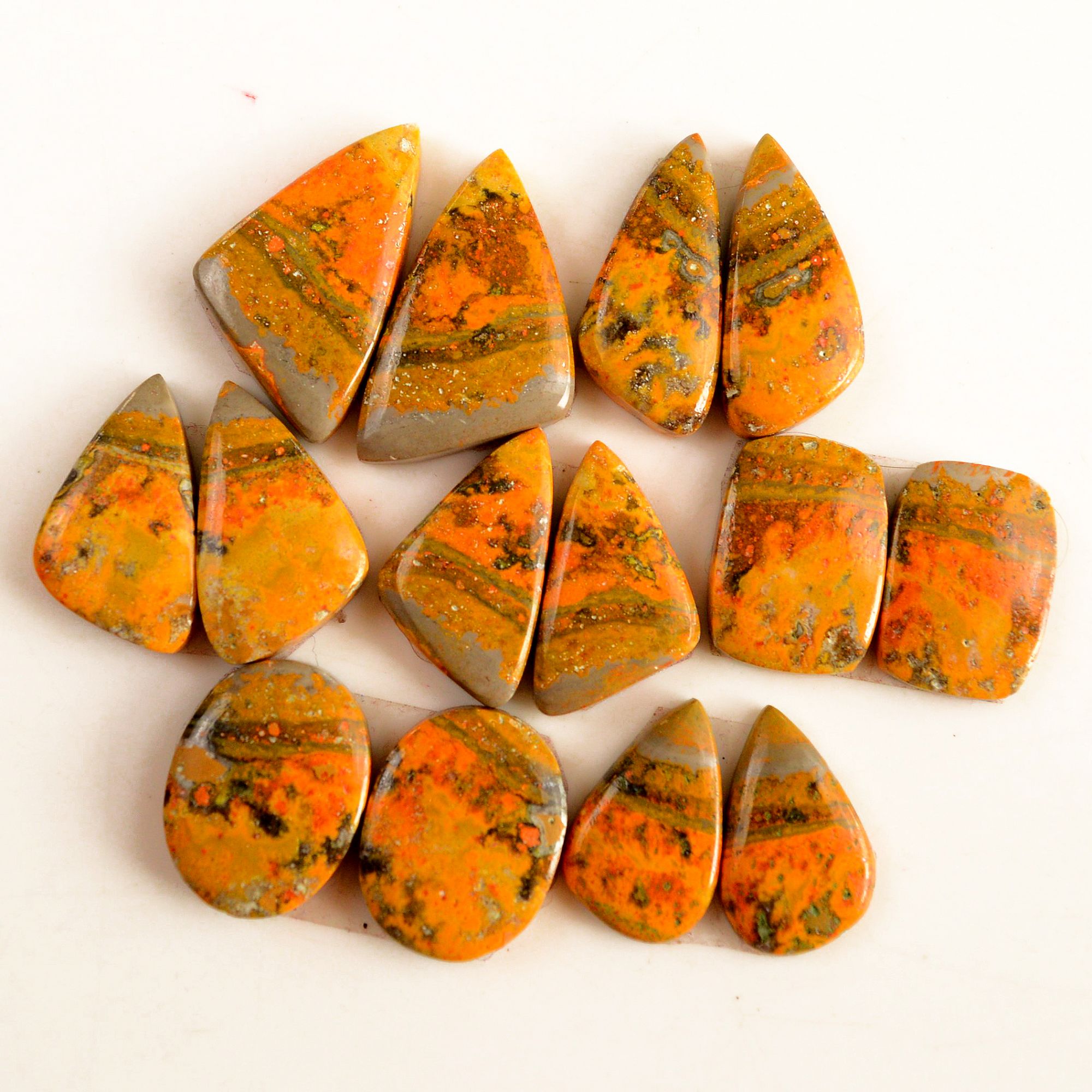 7 Pair 144 Cts Natural Bumble Bee Jasper Pairs Lot Natural Gemstone Lot For Jewelry Making Gift For Mom 26x15-18x11mm 13439