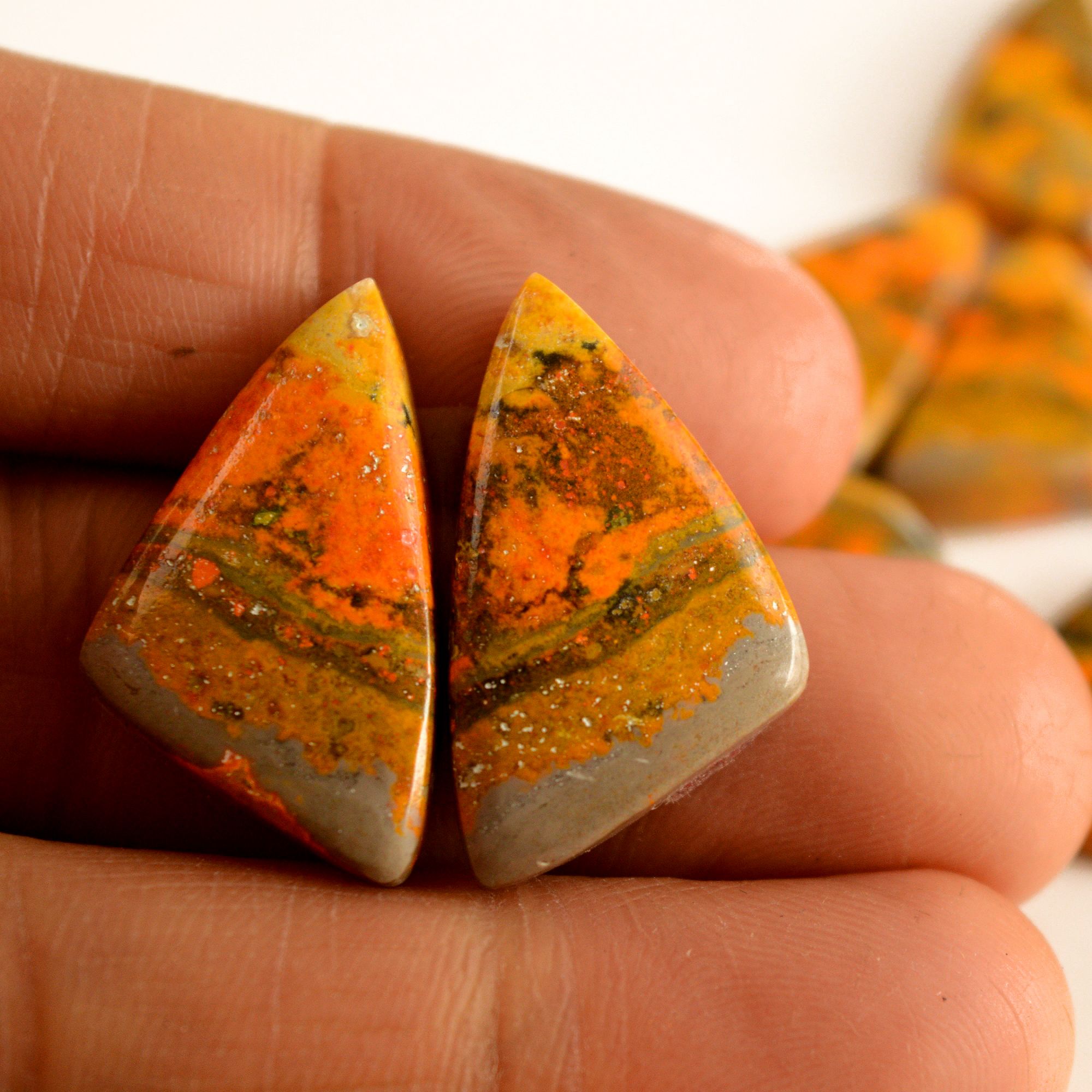 7 Pair 144 Cts Natural Bumble Bee Jasper Pairs Lot Natural Gemstone Lot For Jewelry Making Gift For Mom 26x15-18x11mm 13439