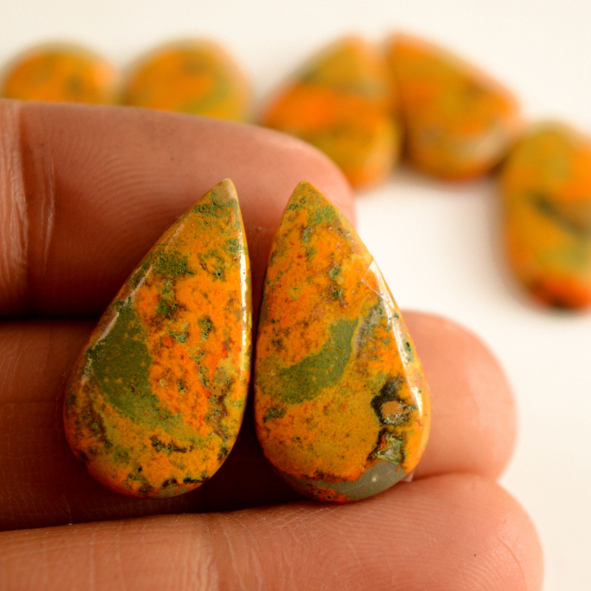 5 Pair 97 Cts Natural Bumble Bee Jasper Pairs Lot Natural Gemstone Lot For Jewelry Making Gift For Mom 24x12-20x12mm 13445