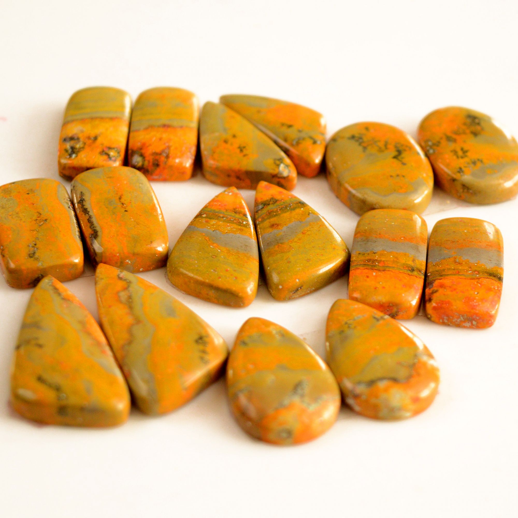 8 Pair 223 Cts Natural Bumble Bee Jasper Pairs Lot Natural Gemstone Lot For Jewelry Making Gift For Mom 30x15-22x11mm 13447