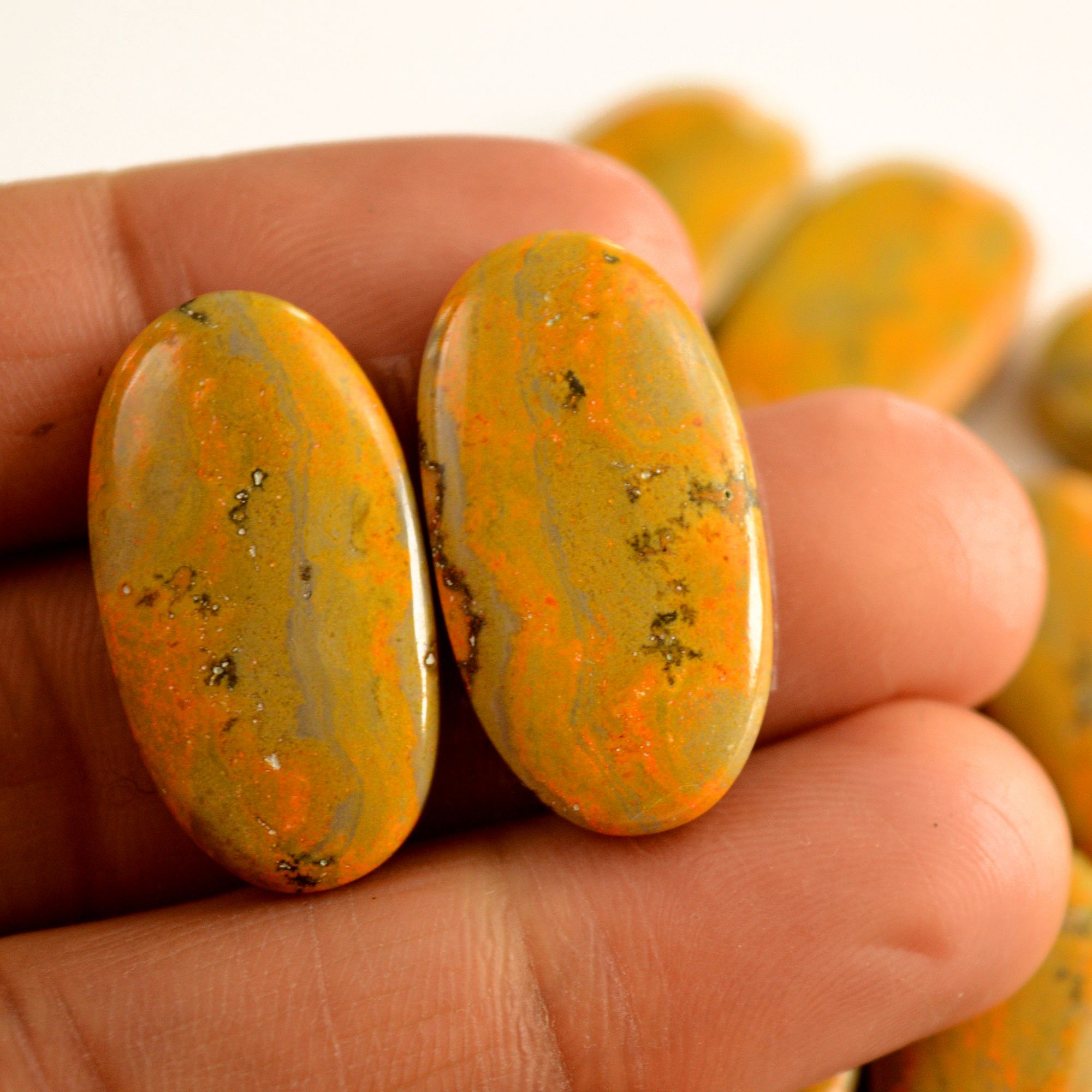 9 Pair 249 Cts Natural Bumble Bee Jasper Pairs Lot Natural Gemstone Lot For Jewelry Making Gift For Mom 27x14-13x13mm 13449