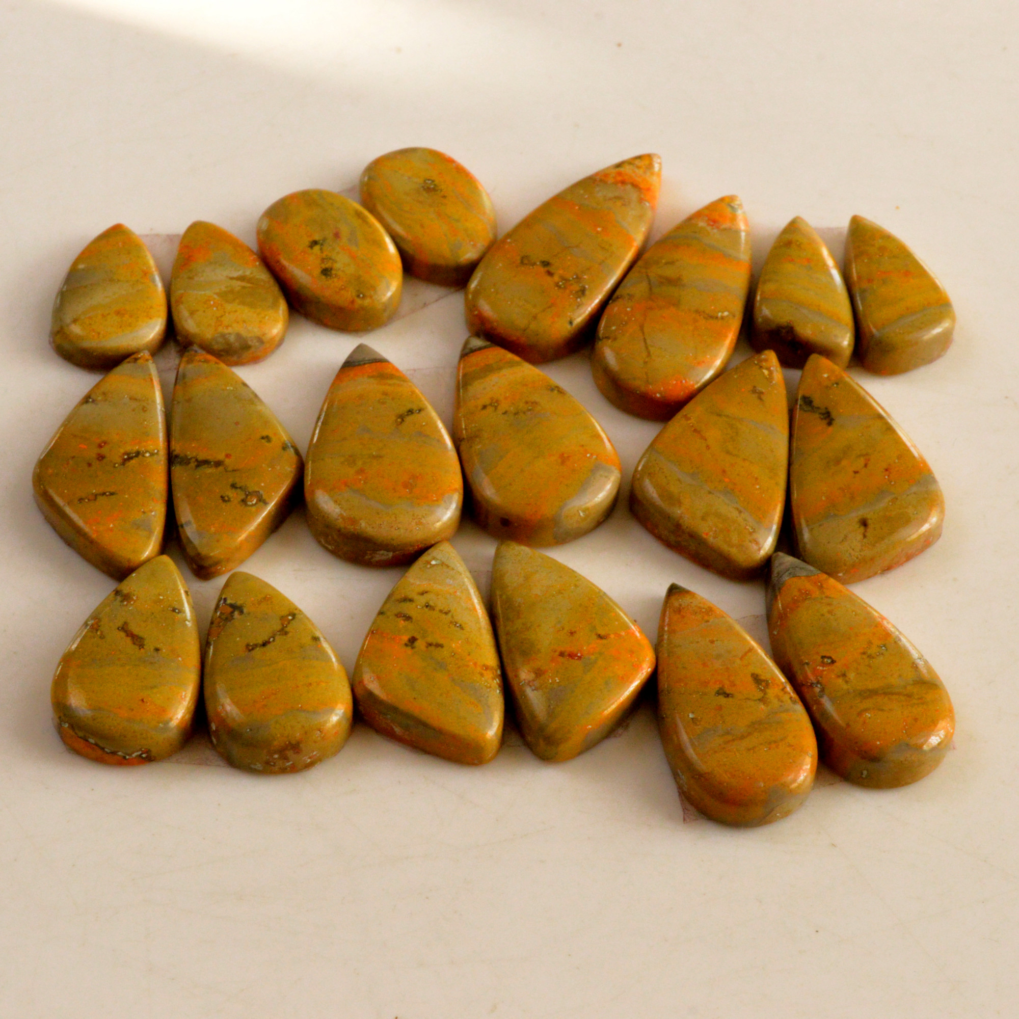 10 Pair 210 Cts Natural Bumble Bee Jasper Pairs Lot Natural Gemstone Lot For Jewelry Making Gift For Mom 29x11-16x10mm 13451